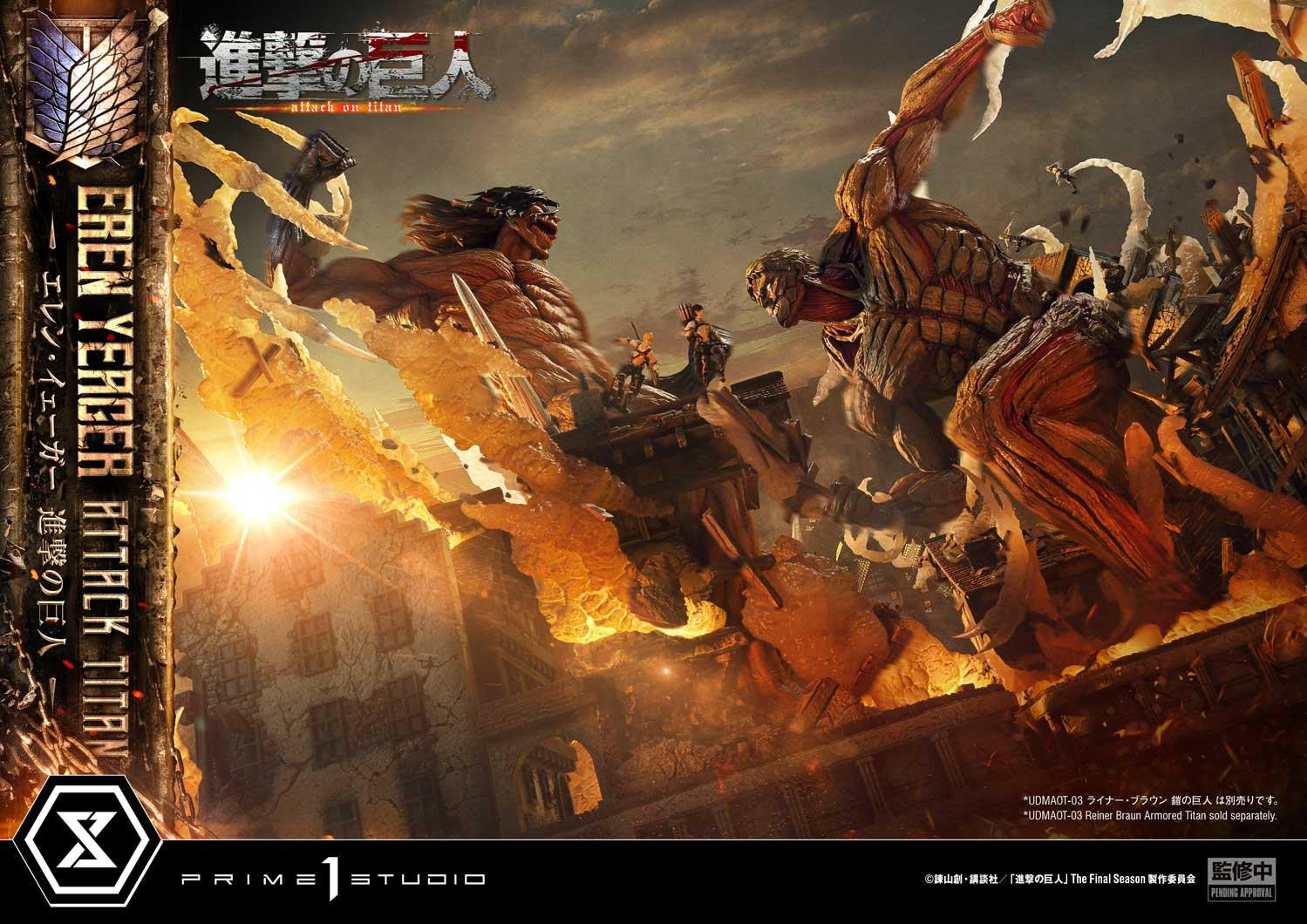 PRE-ORDER Prime 1 Studio - Ultimate Diorama Masterline - Attack on Titan - Eren Yeager: Attack Titan