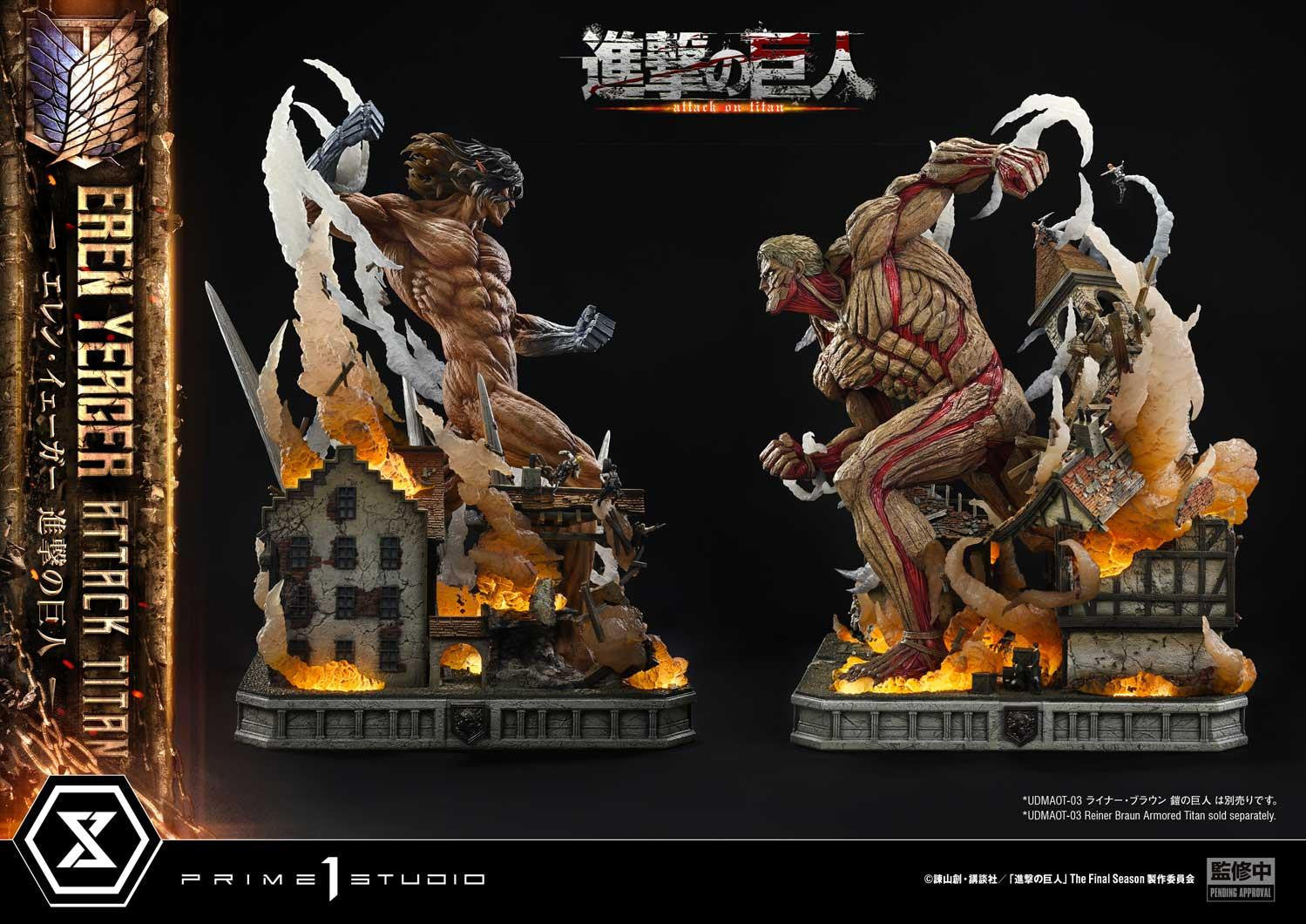 PRE-ORDER Prime 1 Studio - Ultimate Diorama Masterline - Attack on Titan - Eren Yeager: Attack Titan
