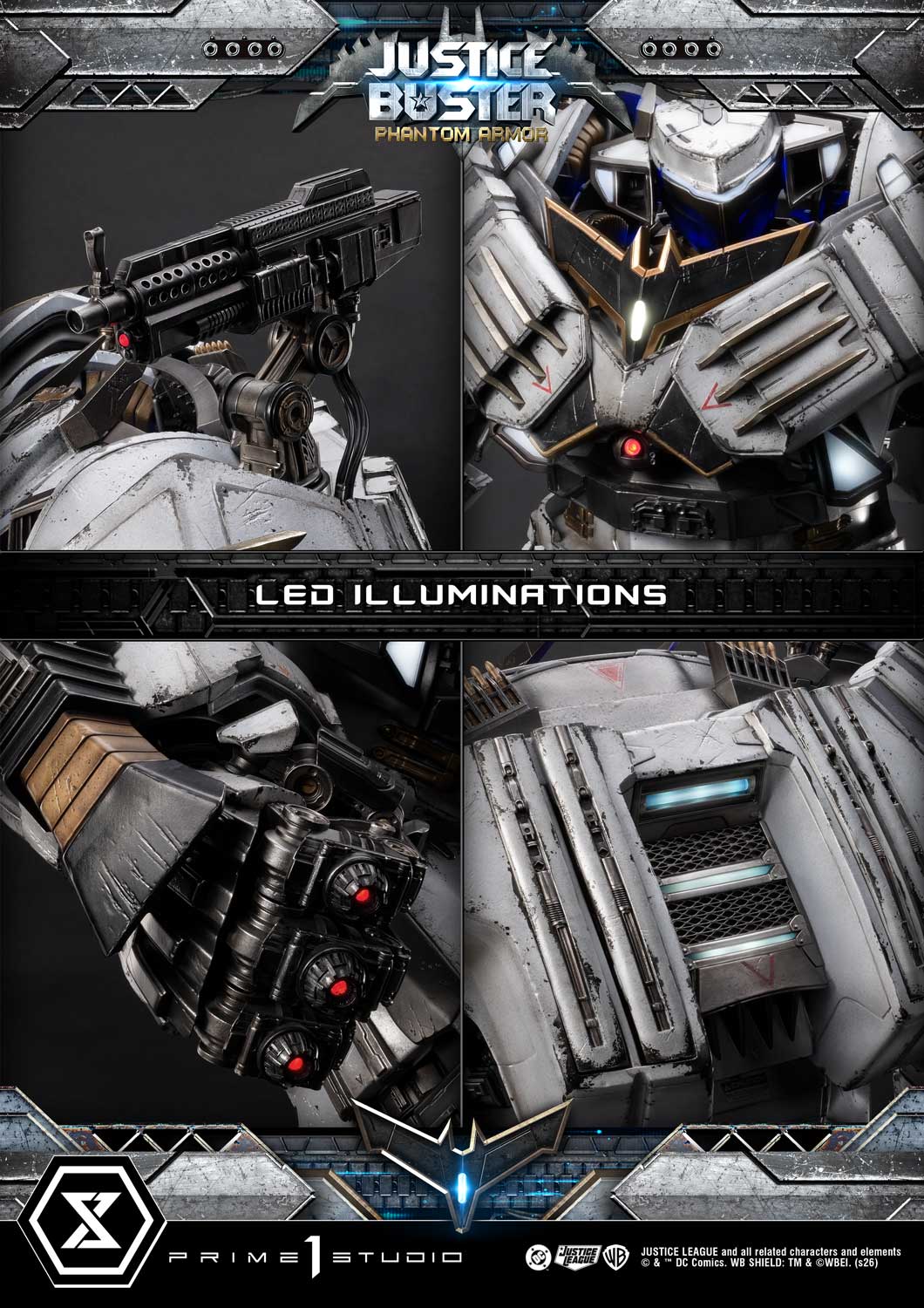 PRE-ORDER Prime 1 Studio - Ultimate Museum Masterline - Justice League (Comics) - Justice Buster: Phantom Armor (Design By Josh Nizzi)
