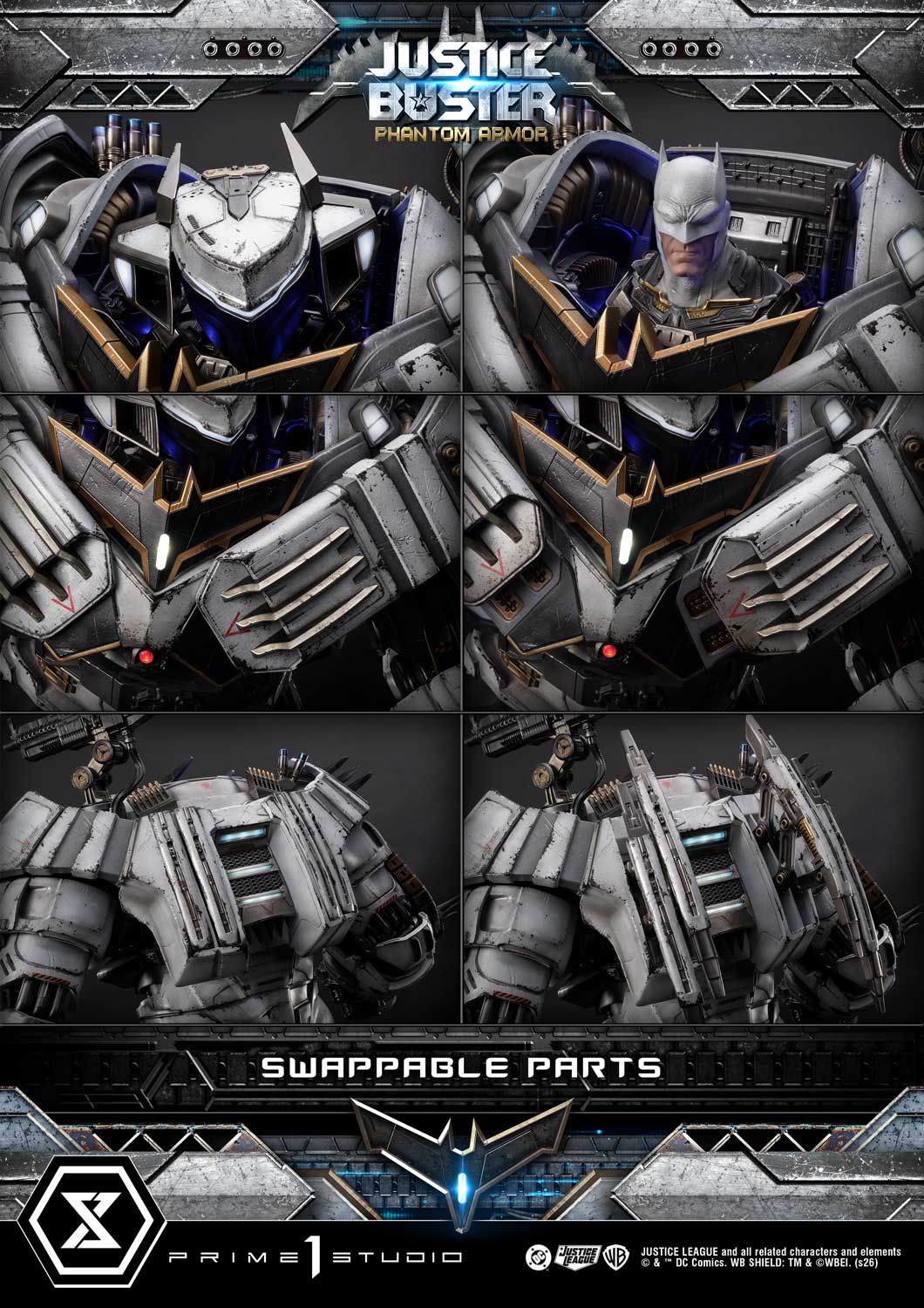 PRE-ORDER Prime 1 Studio - Ultimate Museum Masterline - Justice League (Comics) - Justice Buster: Phantom Armor (Design By Josh Nizzi) Ultimate Version