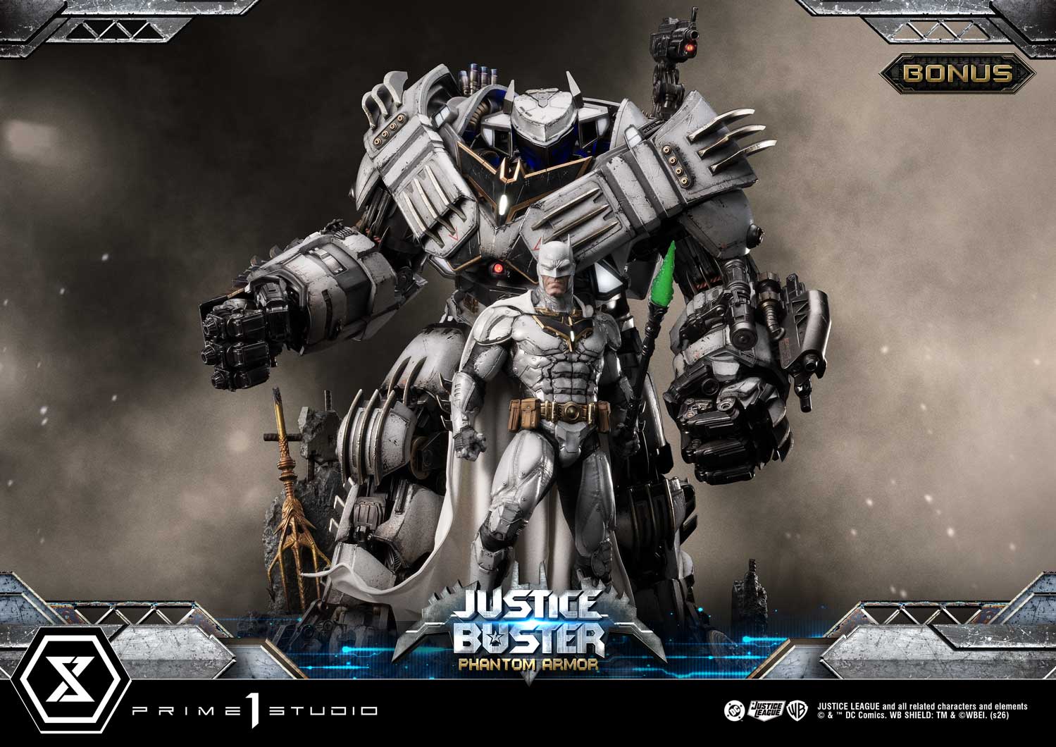 PRE-ORDER Prime 1 Studio - Ultimate Museum Masterline - Justice League (Comics) - Justice Buster: Phantom Armor (Design By Josh Nizzi) Ultimate Bonus Version