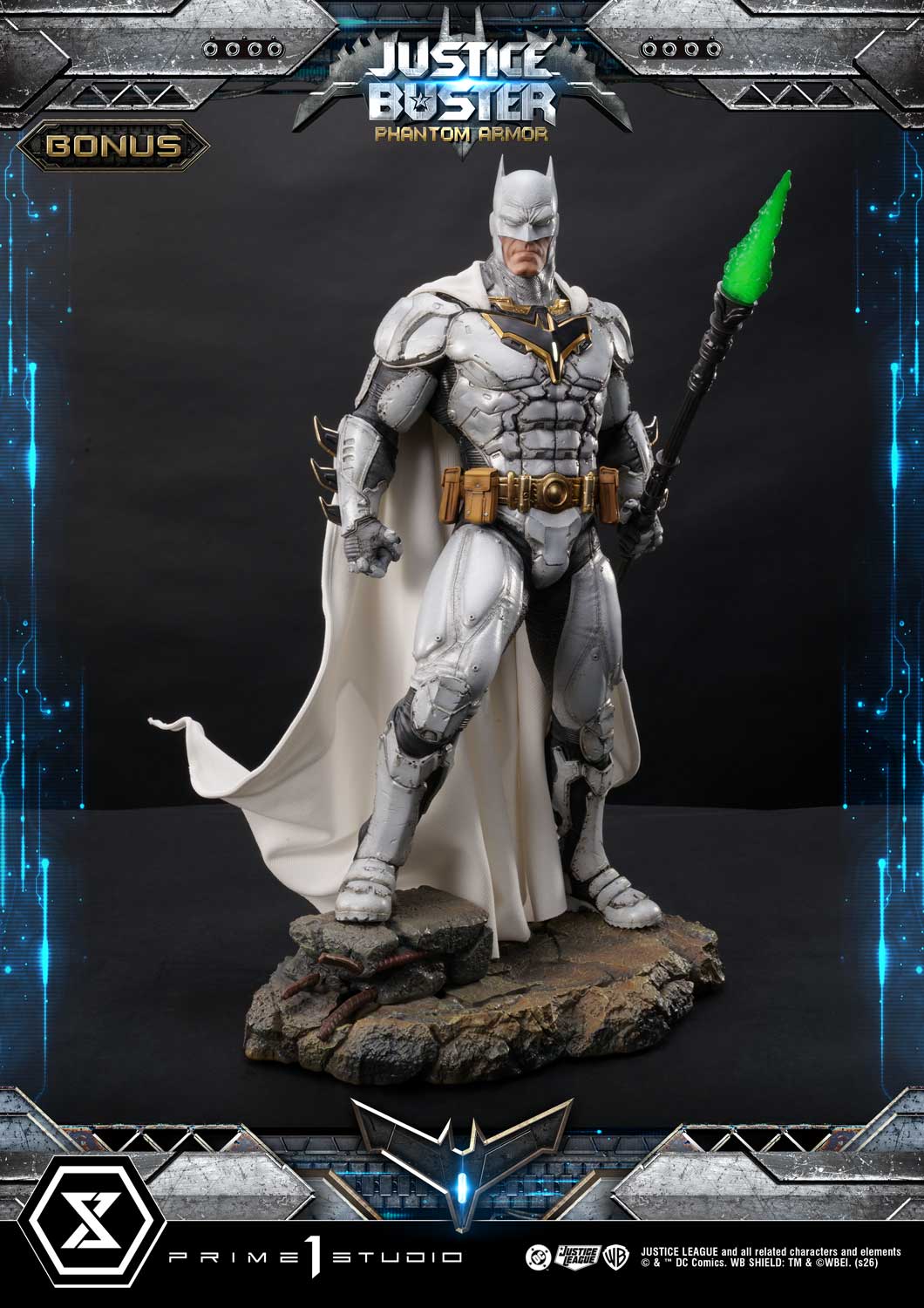 PRE-ORDER Prime 1 Studio - Ultimate Museum Masterline - Justice League (Comics) - Justice Buster: Phantom Armor (Design By Josh Nizzi) Ultimate Bonus Version