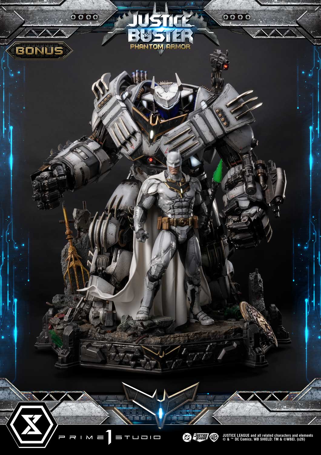 PRE-ORDER Prime 1 Studio - Ultimate Museum Masterline - Justice League (Comics) - Justice Buster: Phantom Armor (Design By Josh Nizzi) Ultimate Bonus Version