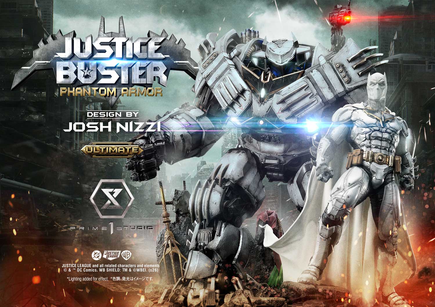 PRE-ORDER Prime 1 Studio - Ultimate Museum Masterline - Justice League (Comics) - Justice Buster: Phantom Armor (Design By Josh Nizzi) Ultimate Bonus Version