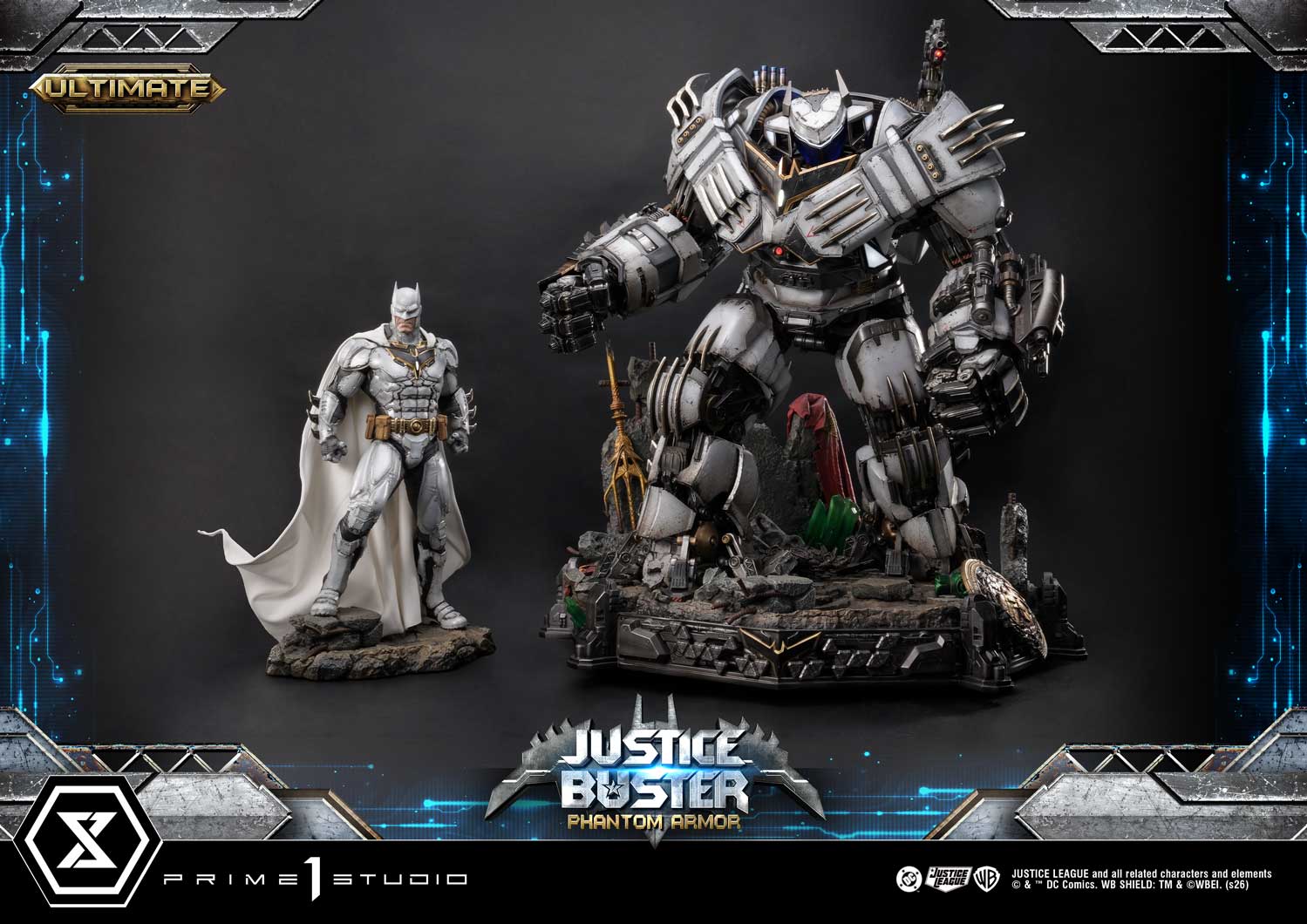 PRE-ORDER Prime 1 Studio - Ultimate Museum Masterline - Justice League (Comics) - Justice Buster: Phantom Armor (Design By Josh Nizzi) Ultimate Bonus Version