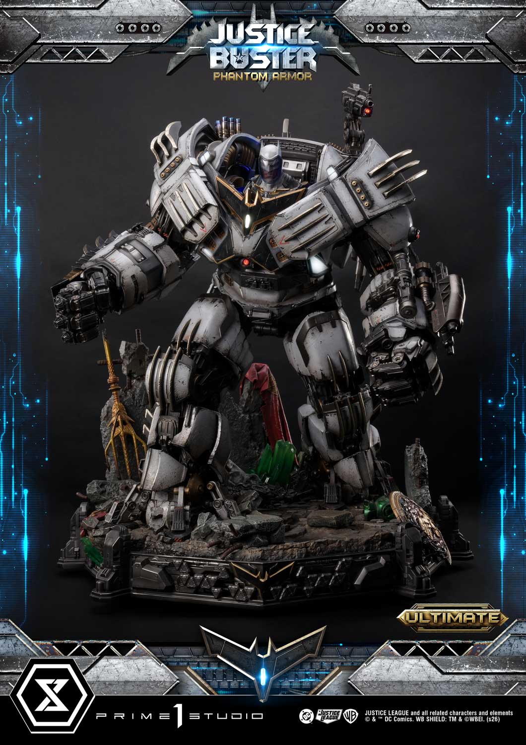 PRE-ORDER Prime 1 Studio - Ultimate Museum Masterline - Justice League (Comics) - Justice Buster: Phantom Armor (Design By Josh Nizzi) Ultimate Bonus Version