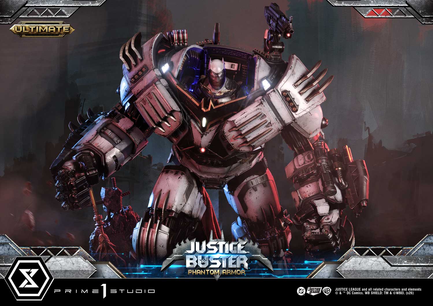 PRE-ORDER Prime 1 Studio - Ultimate Museum Masterline - Justice League (Comics) - Justice Buster: Phantom Armor (Design By Josh Nizzi) Ultimate Bonus Version