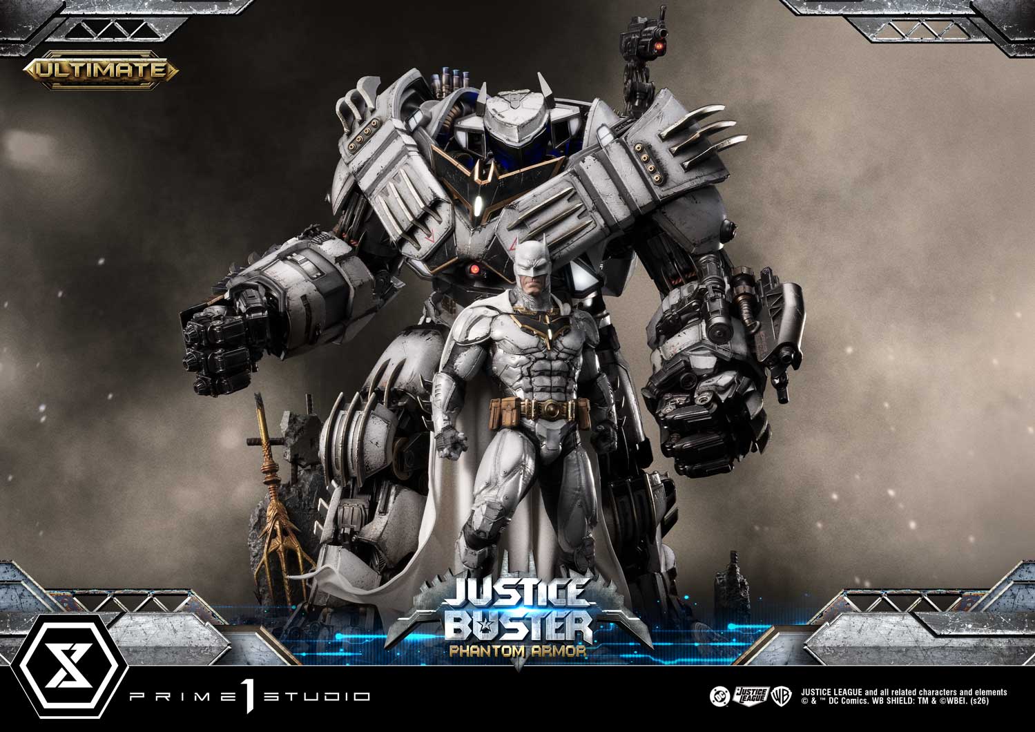 PRE-ORDER Prime 1 Studio - Ultimate Museum Masterline - Justice League (Comics) - Justice Buster: Phantom Armor (Design By Josh Nizzi) Ultimate Bonus Version