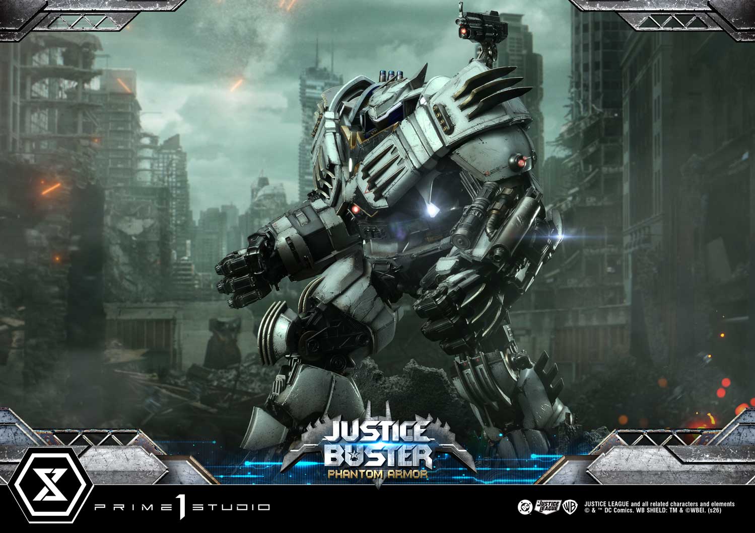 PRE-ORDER Prime 1 Studio - Ultimate Museum Masterline - Justice League (Comics) - Justice Buster: Phantom Armor (Design By Josh Nizzi) Ultimate Bonus Version