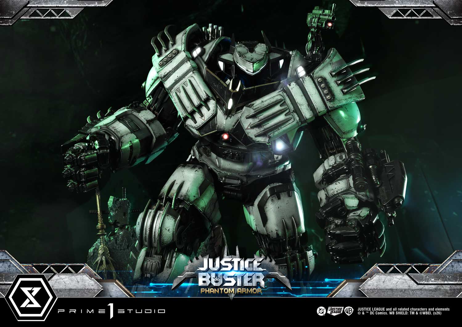 PRE-ORDER Prime 1 Studio - Ultimate Museum Masterline - Justice League (Comics) - Justice Buster: Phantom Armor (Design By Josh Nizzi) Ultimate Bonus Version