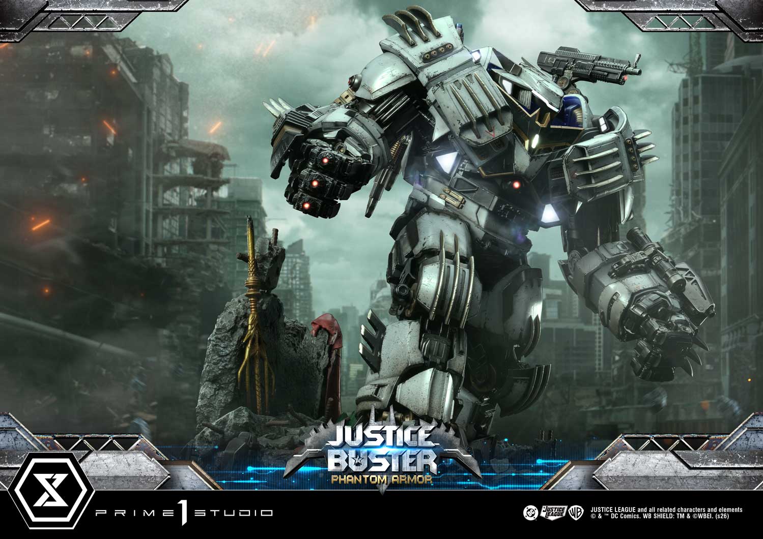 PRE-ORDER Prime 1 Studio - Ultimate Museum Masterline - Justice League (Comics) - Justice Buster: Phantom Armor (Design By Josh Nizzi) Ultimate Bonus Version