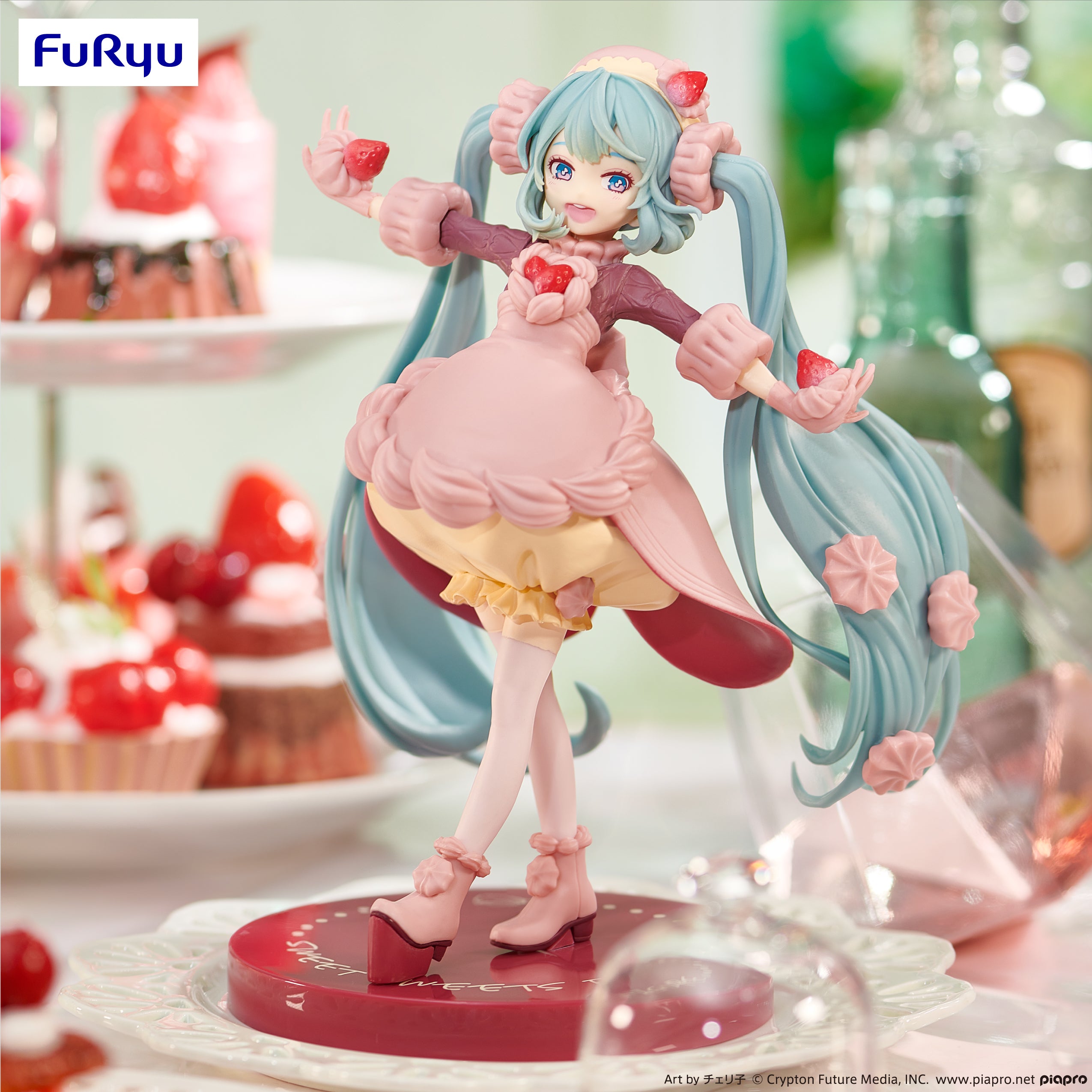IN-STOCK FuRyu - Vocaloid Sweet Sweets Series Figure - Hatsune Miku Strawberry Chocolate Shortcake [January 2024 Release]