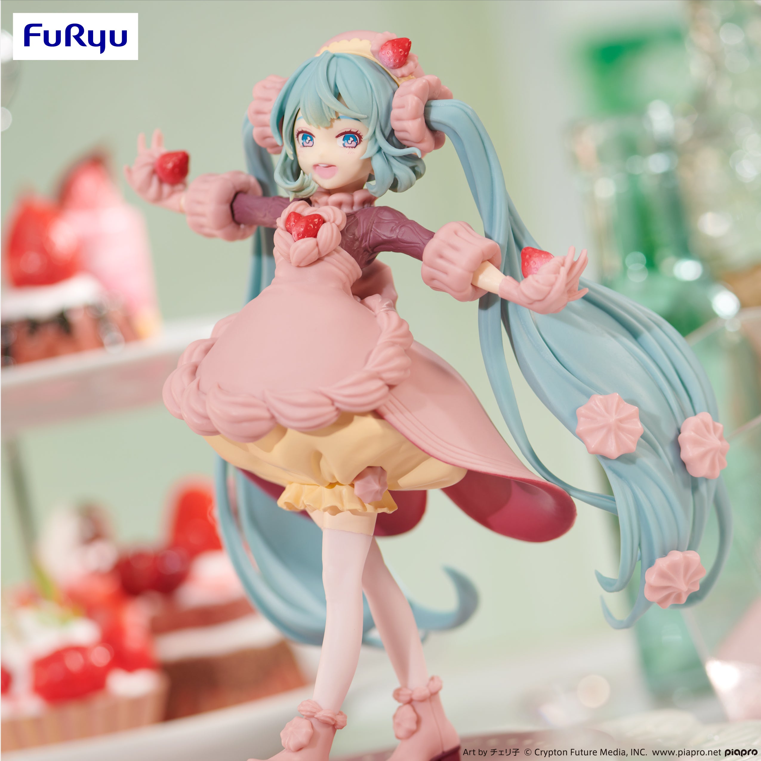 IN-STOCK FuRyu - Vocaloid Sweet Sweets Series Figure - Hatsune Miku Strawberry Chocolate Shortcake [January 2024 Release]