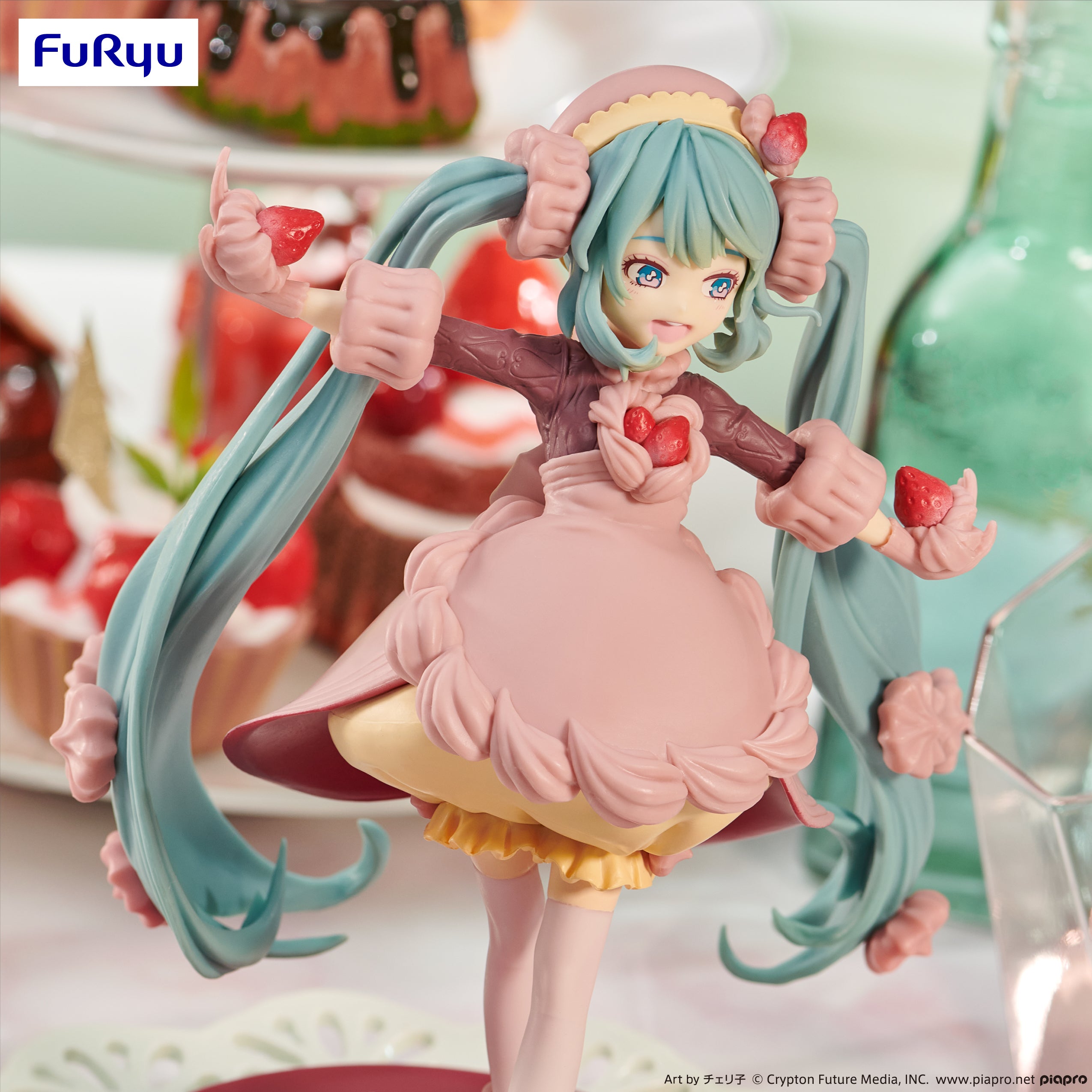 IN-STOCK FuRyu - Vocaloid Sweet Sweets Series Figure - Hatsune Miku Strawberry Chocolate Shortcake [January 2024 Release]