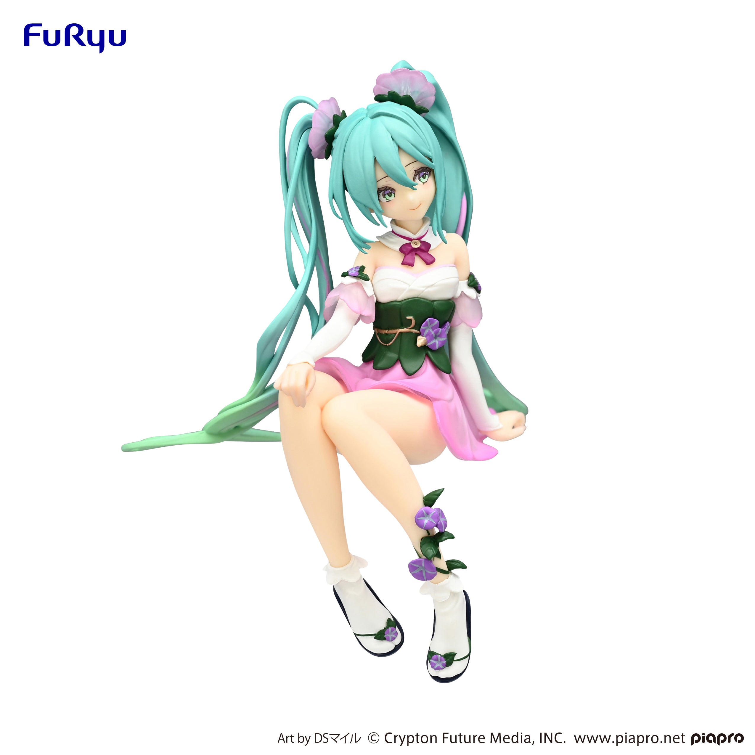 IN-STOCK FuRyu - Vocaloid Noodle Stopper Figure - Hatsune Miku: Flower Fairy Morning Glory Pink Color Ver.