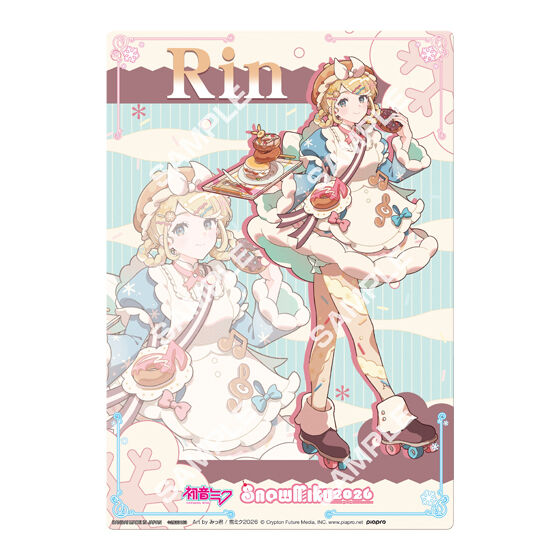 BACK-ORDER Bandai - [Jumbo Carddass/Flat Gashapon] Hatsune Miku Snow Miku 2026 Clear Visual Poster [Set of 12] [JP]