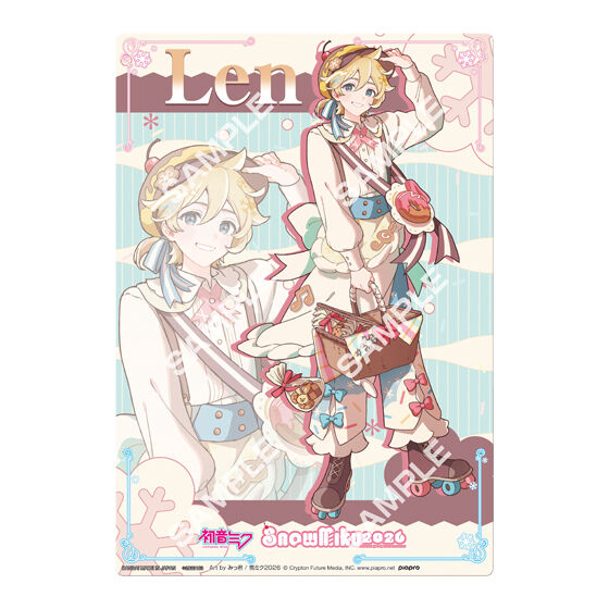 BACK-ORDER Bandai - [Jumbo Carddass/Flat Gashapon] Hatsune Miku Snow Miku 2026 Clear Visual Poster [Set of 12] [JP]