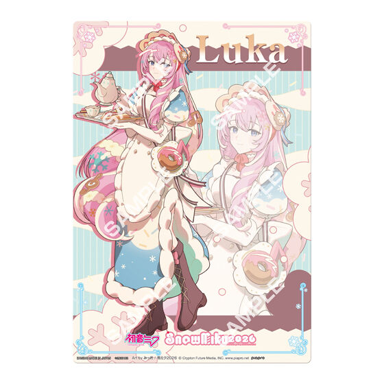 BACK-ORDER Bandai - [Jumbo Carddass/Flat Gashapon] Hatsune Miku Snow Miku 2026 Clear Visual Poster [Set of 12] [JP]