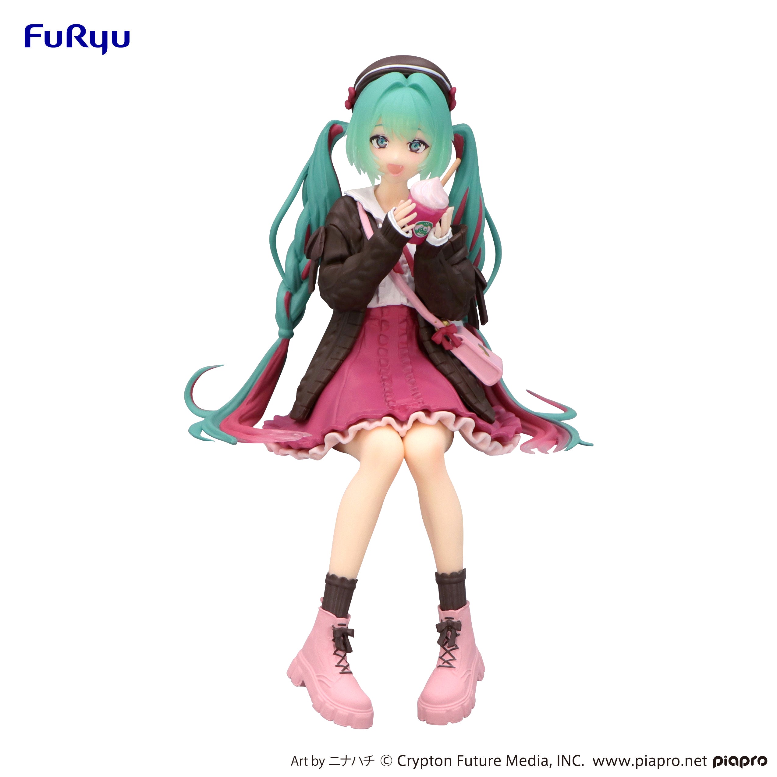 IN-STOCK FuRyu - Vocaloid Noodle Stopper Figure - Hatsune Miku: Autumn Date Pink Color Ver.
