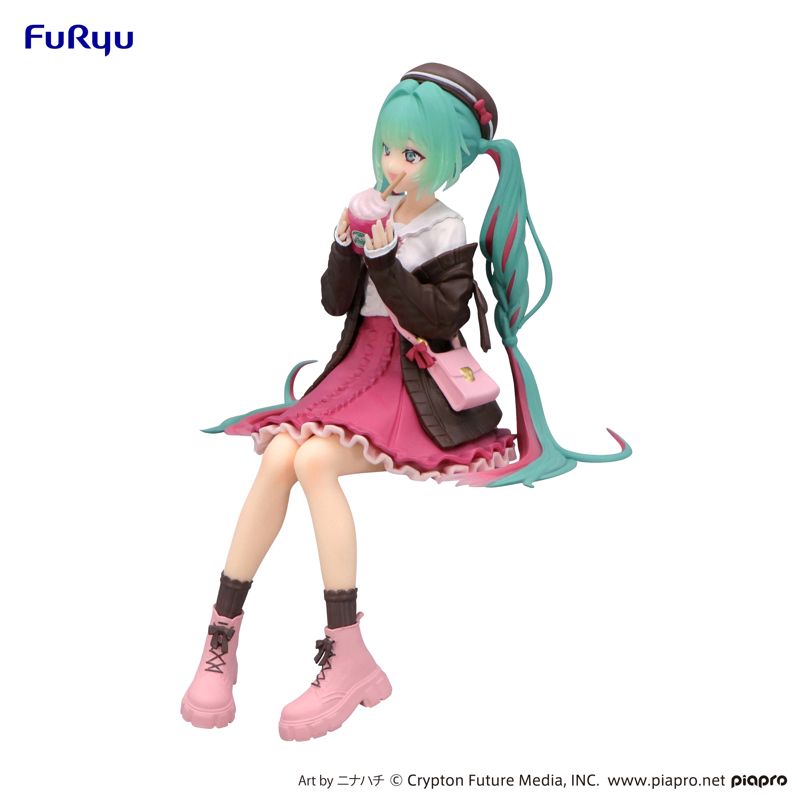 IN-STOCK FuRyu - Vocaloid Noodle Stopper Figure - Hatsune Miku: Autumn Date Pink Color Ver.