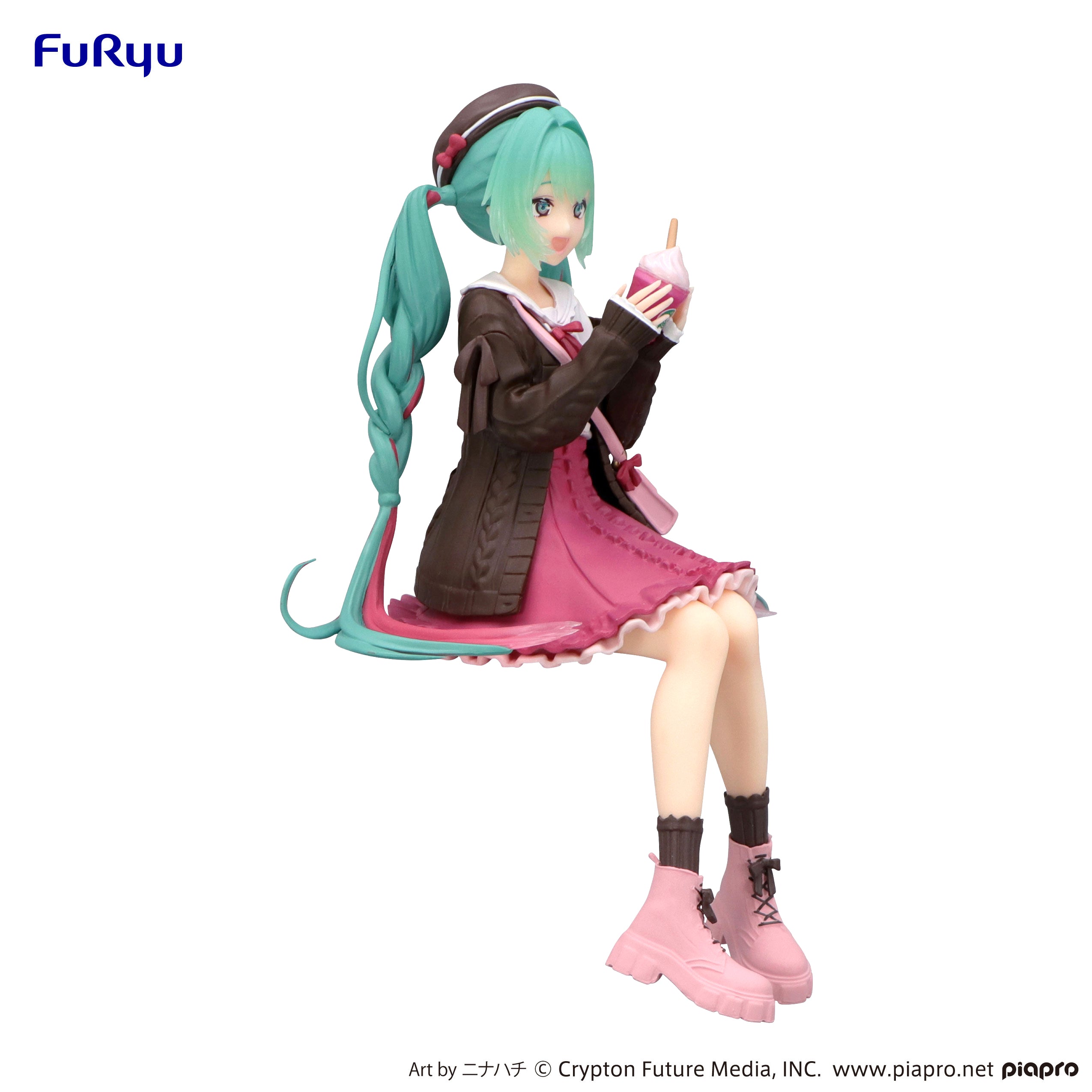 IN-STOCK FuRyu - Vocaloid Noodle Stopper Figure - Hatsune Miku: Autumn Date Pink Color Ver.