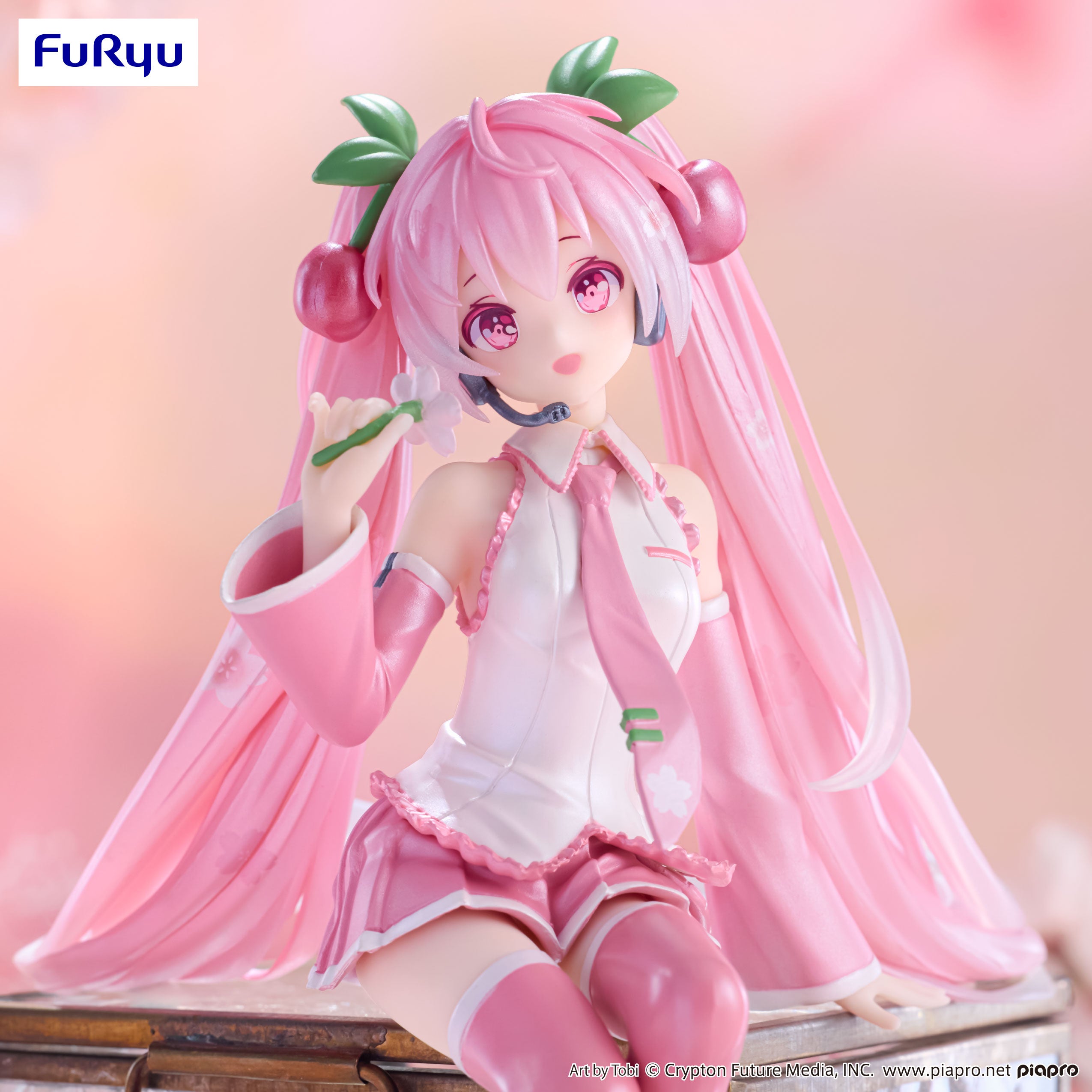 IN-STOCK FuRyu - Vocaloid Noodle Stopper Figure - Sakura Miku 2024 Pearl Color Ver.