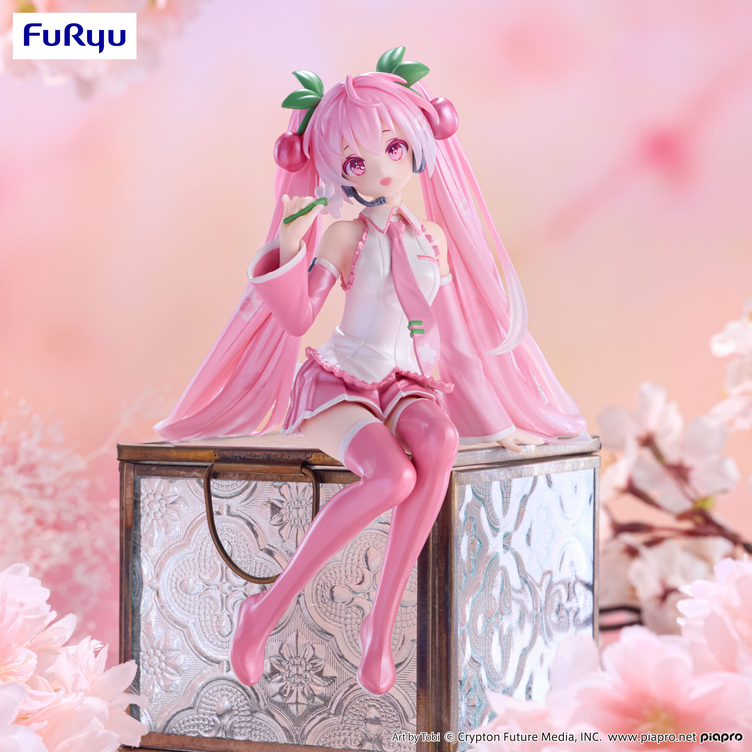 IN-STOCK FuRyu - Vocaloid Noodle Stopper Figure - Sakura Miku 2024 Pearl Color Ver.