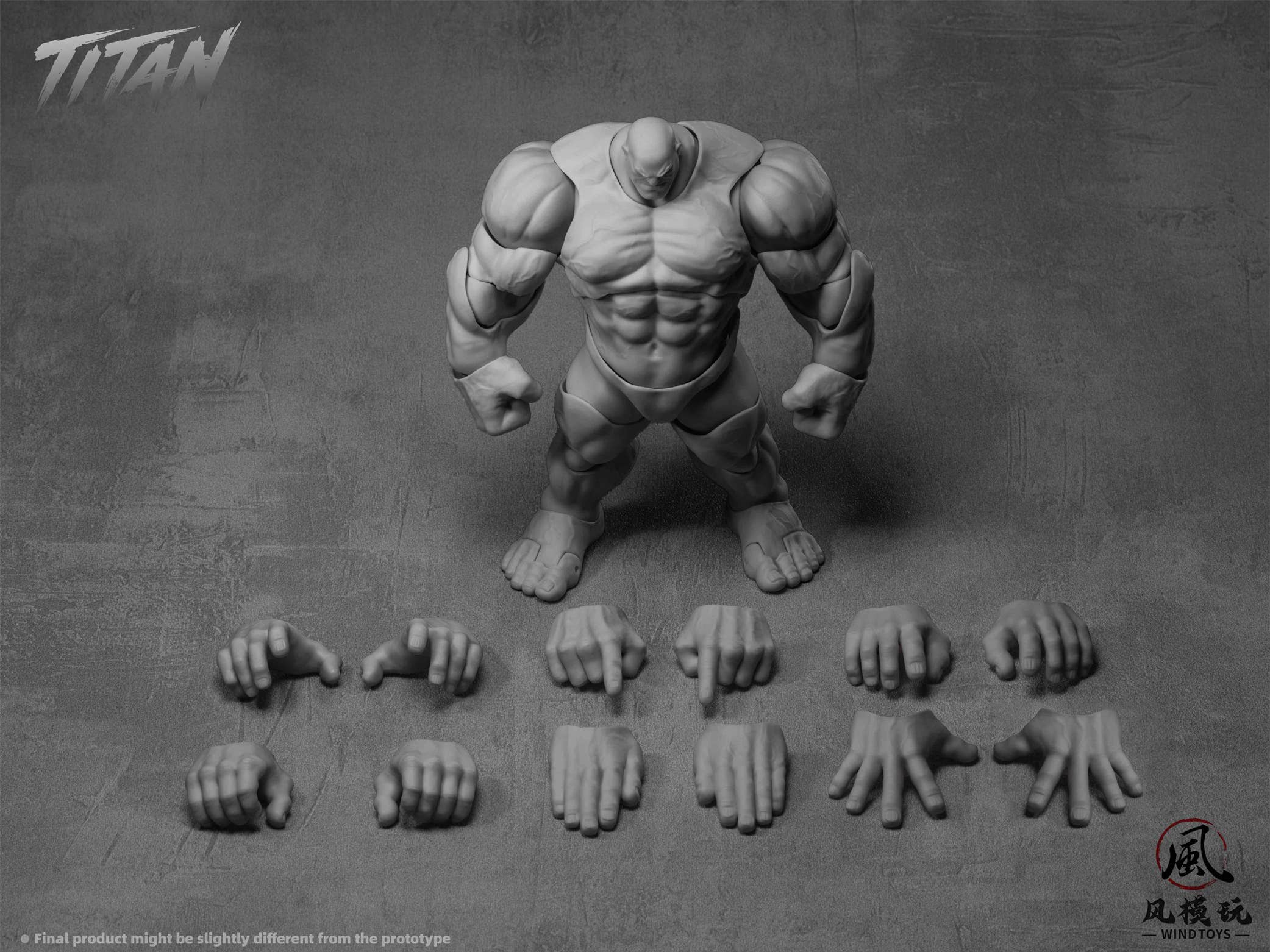SPECIAL ORDER Wind Toys - FMW012 - Super Action Figure Body Titan - Gray Skin 1/12 [JP]