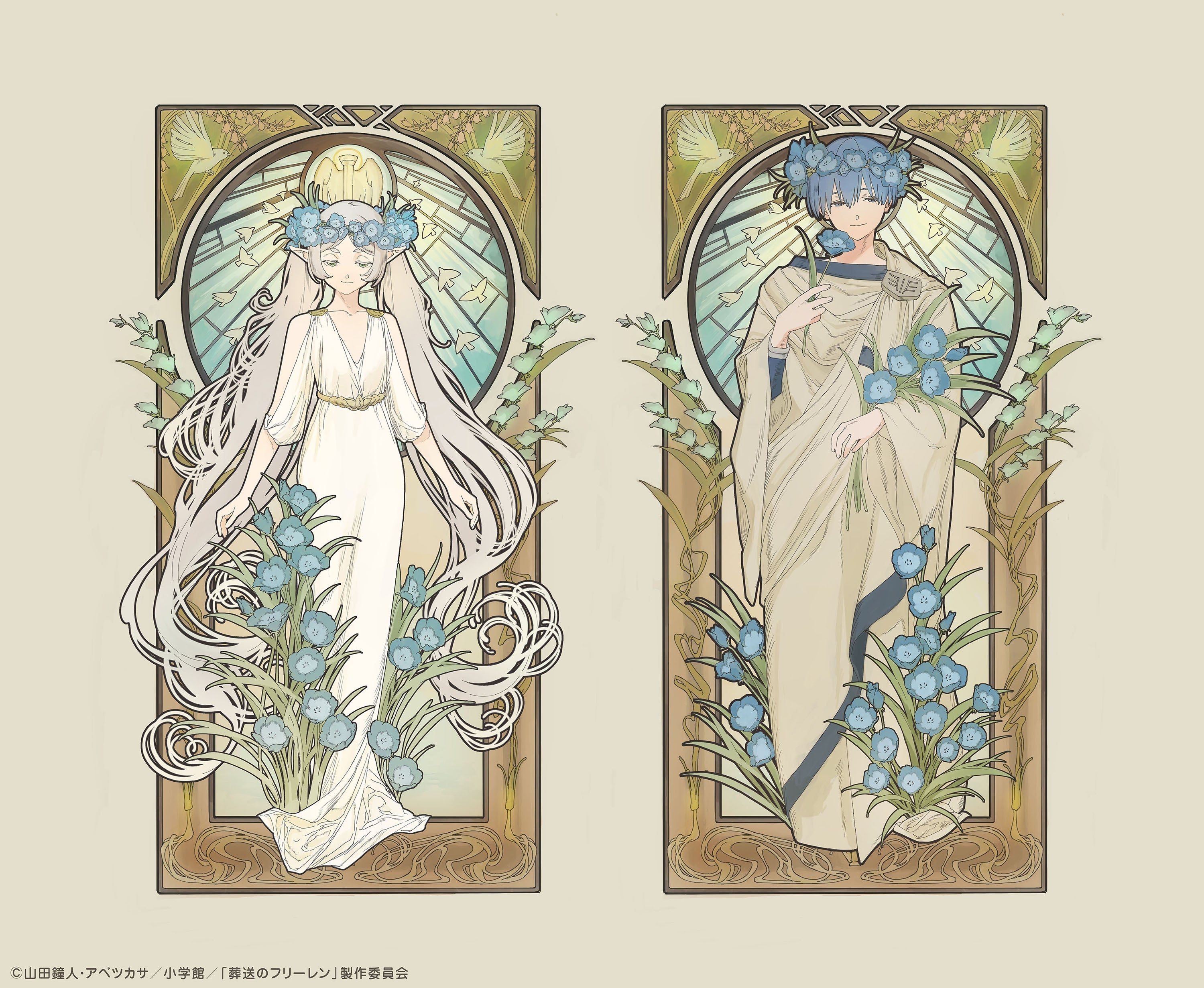 SPECIAL ORDER madhouse - MADHOUSE x DesignCOCO - Frieren: Beyond Journey's End - Frieren & Himmel: Art Nouveau Style 1/7 [EXCLUSIVE]