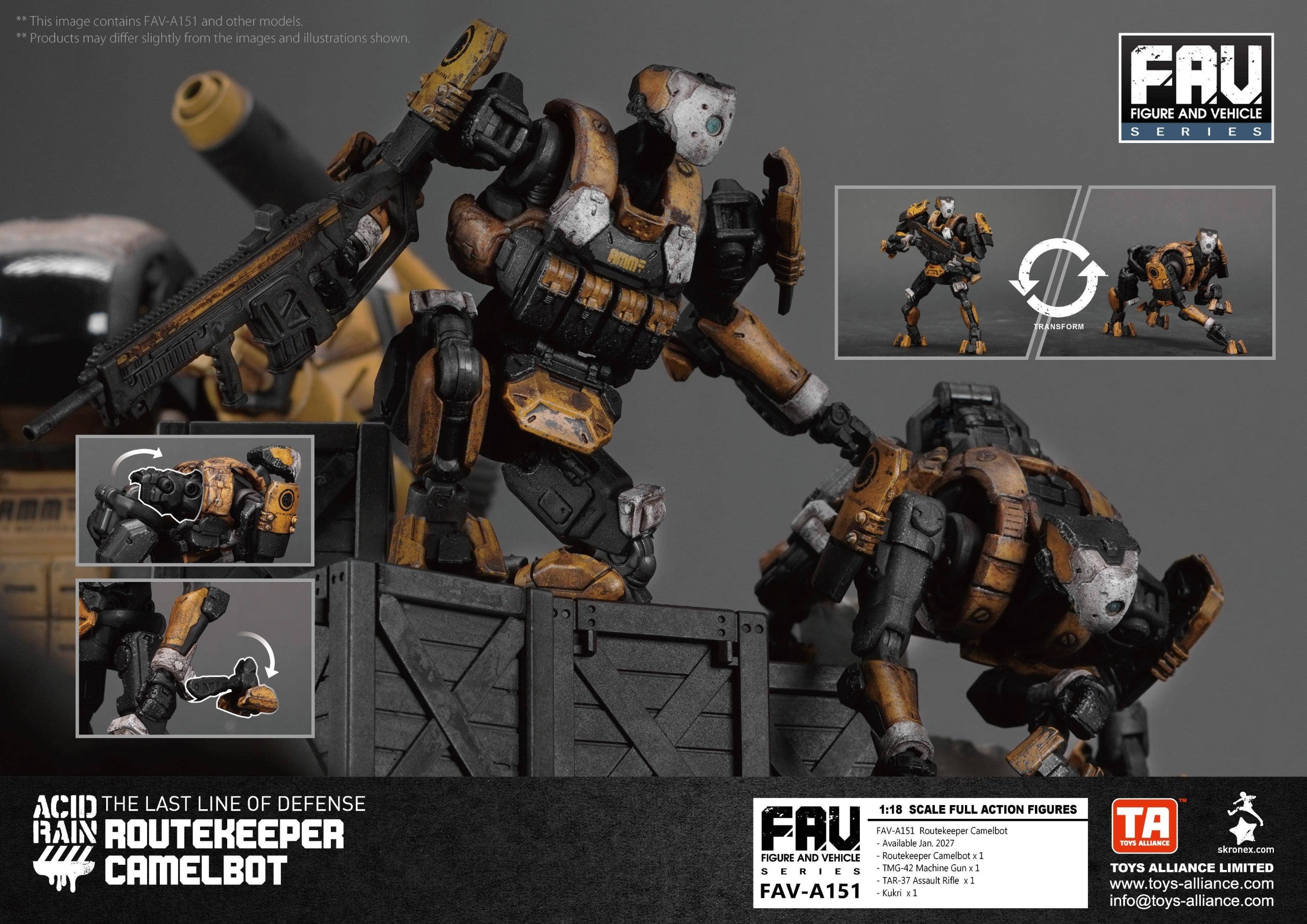SPECIAL ORDER TOYS-ALLIANCE - Acid Rain - FAV-A151 - Routekeeper Camelbot 1/18 [JP]