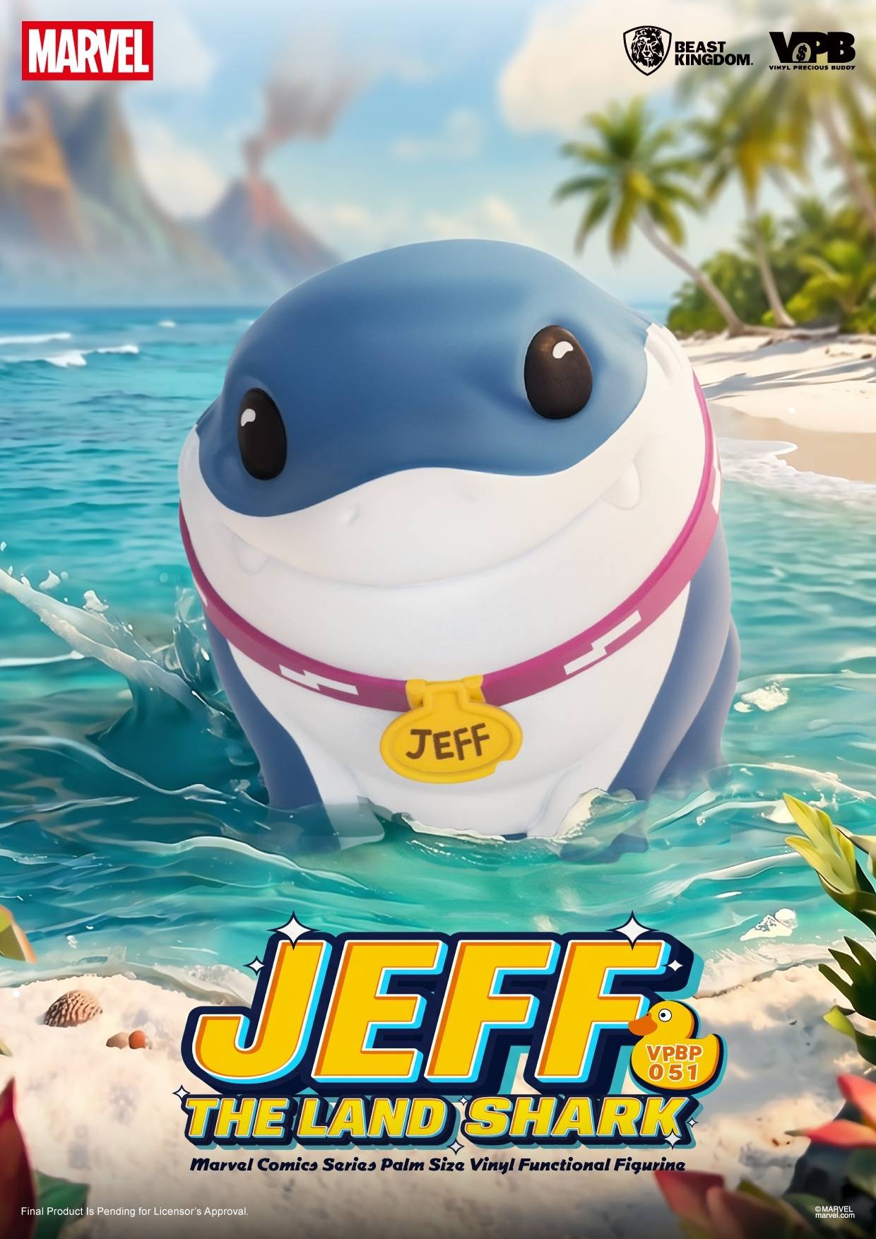 SPECIAL ORDER Beast Kingdom - Vinyl Precious Buddy VPBP-051 - Marvel Comics - Palm-Sized Jeff the Land Shark [JP]