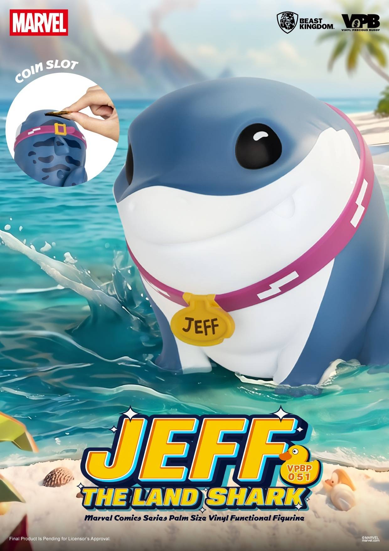 SPECIAL ORDER Beast Kingdom - Vinyl Precious Buddy VPBP-051 - Marvel Comics - Palm-Sized Jeff the Land Shark [JP]