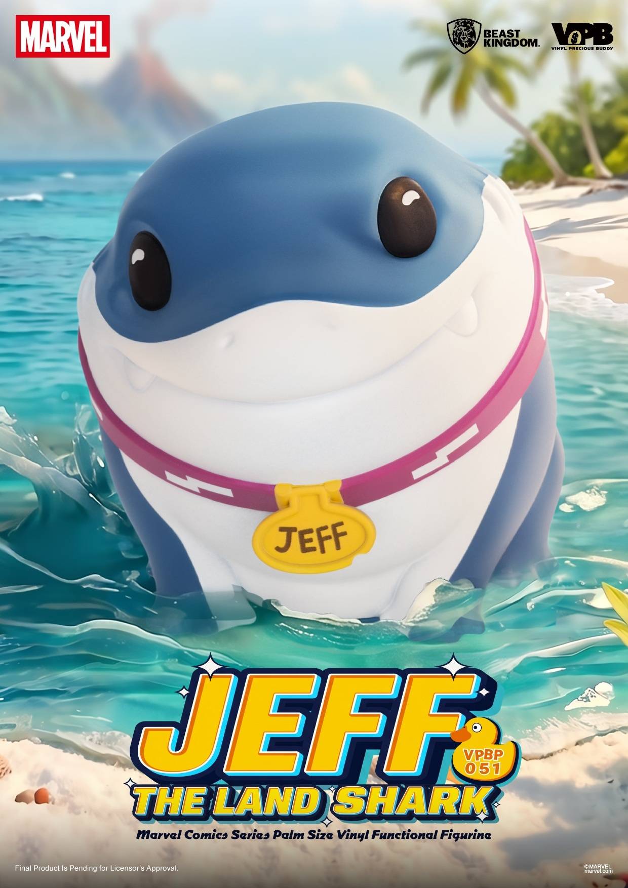 SPECIAL ORDER Beast Kingdom - Vinyl Precious Buddy VPBP-051 - Marvel Comics - Palm-Sized Jeff the Land Shark [JP]