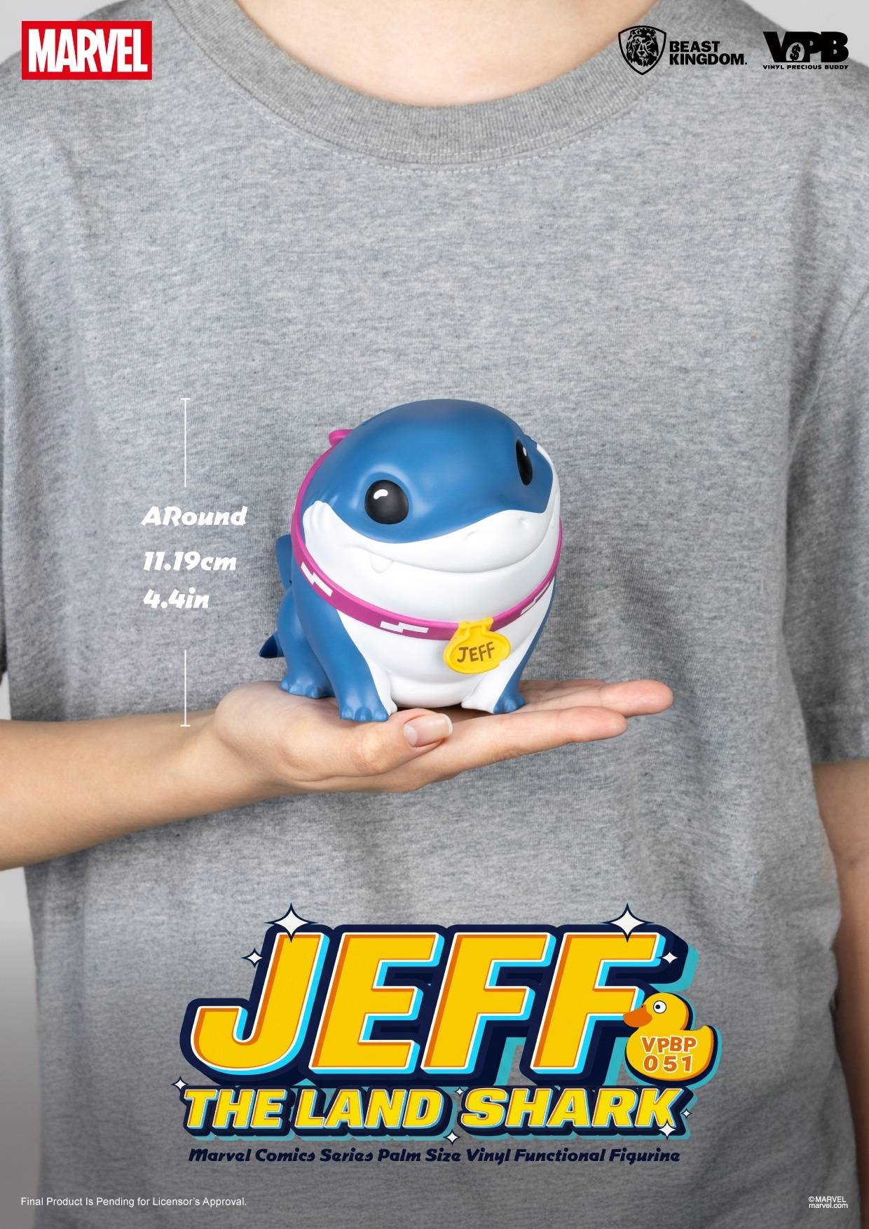 SPECIAL ORDER Beast Kingdom - Vinyl Precious Buddy VPBP-051 - Marvel Comics - Palm-Sized Jeff the Land Shark [JP]
