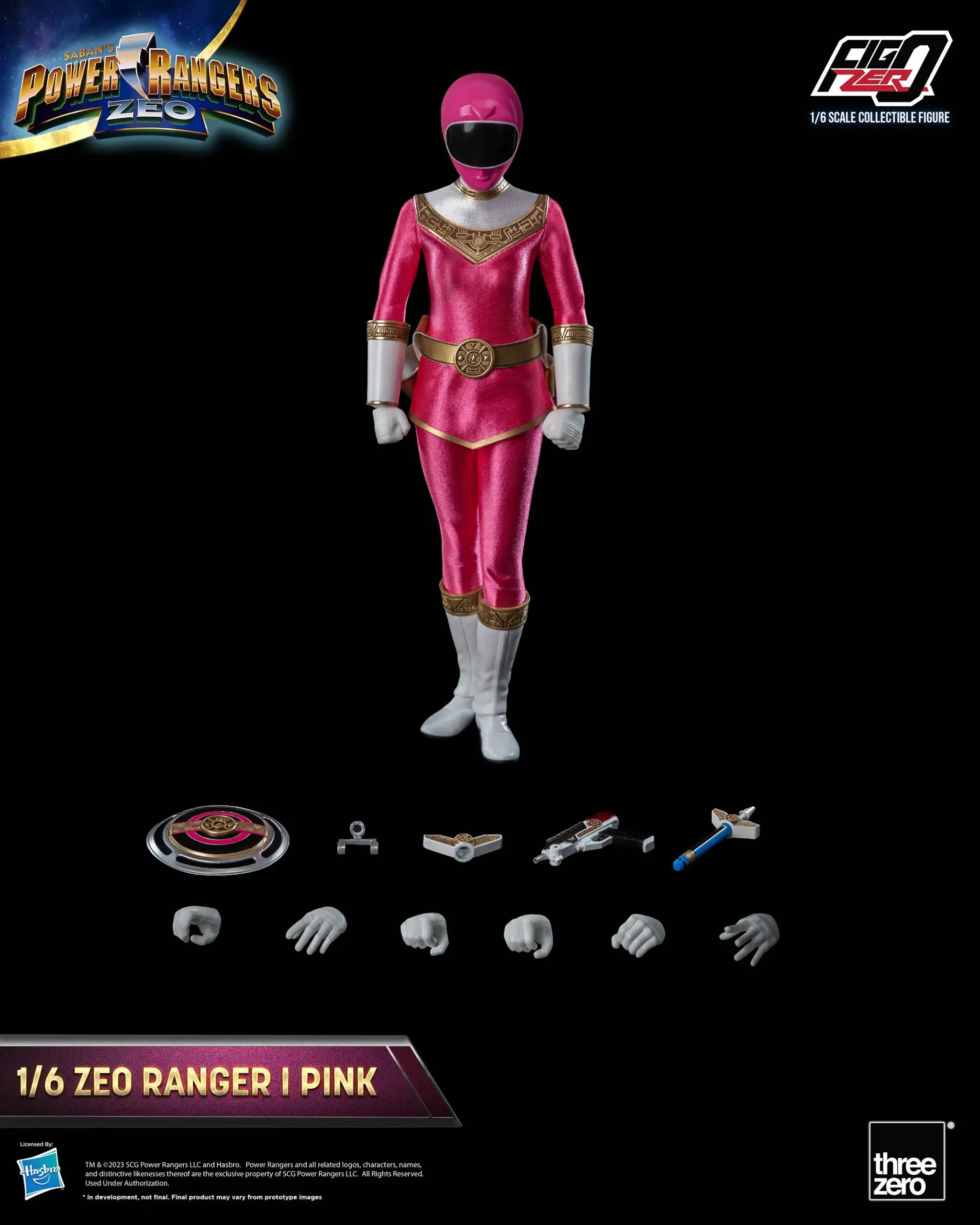 PRE-ORDER threezero - FigZero - Power Rangers Zeo - Zeo Ranger I Pink 1/6