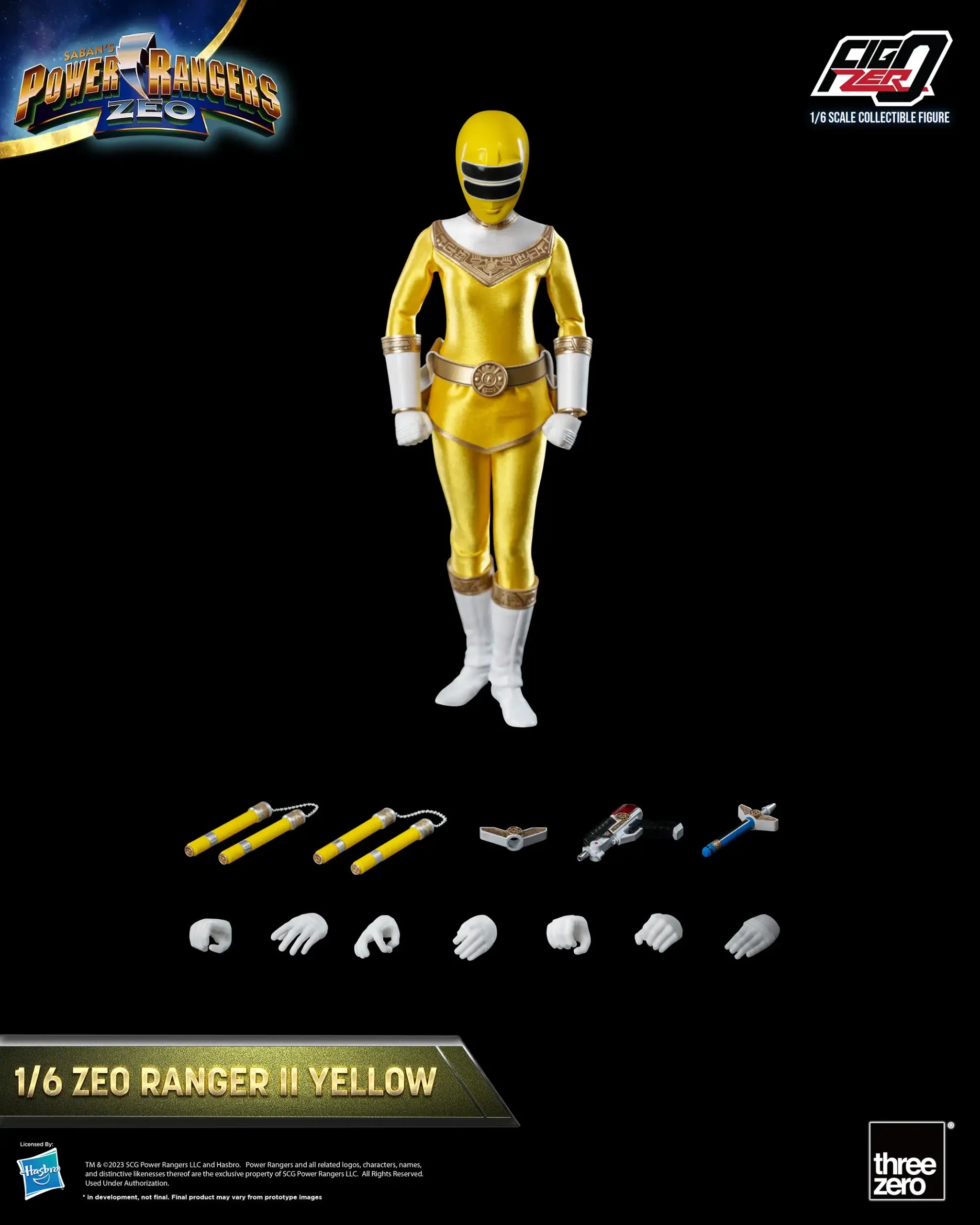 PRE-ORDER threezero - FigZero - Power Rangers Zeo - Zeo Ranger II Yellow 1/6