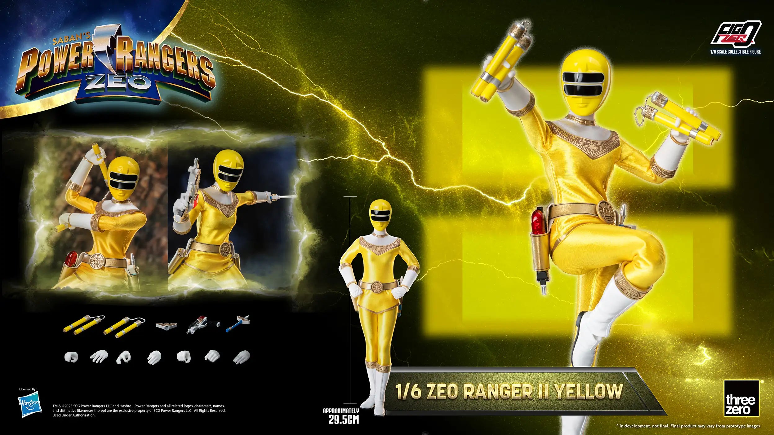 PRE-ORDER threezero - FigZero - Power Rangers Zeo - Zeo Ranger II Yellow 1/6