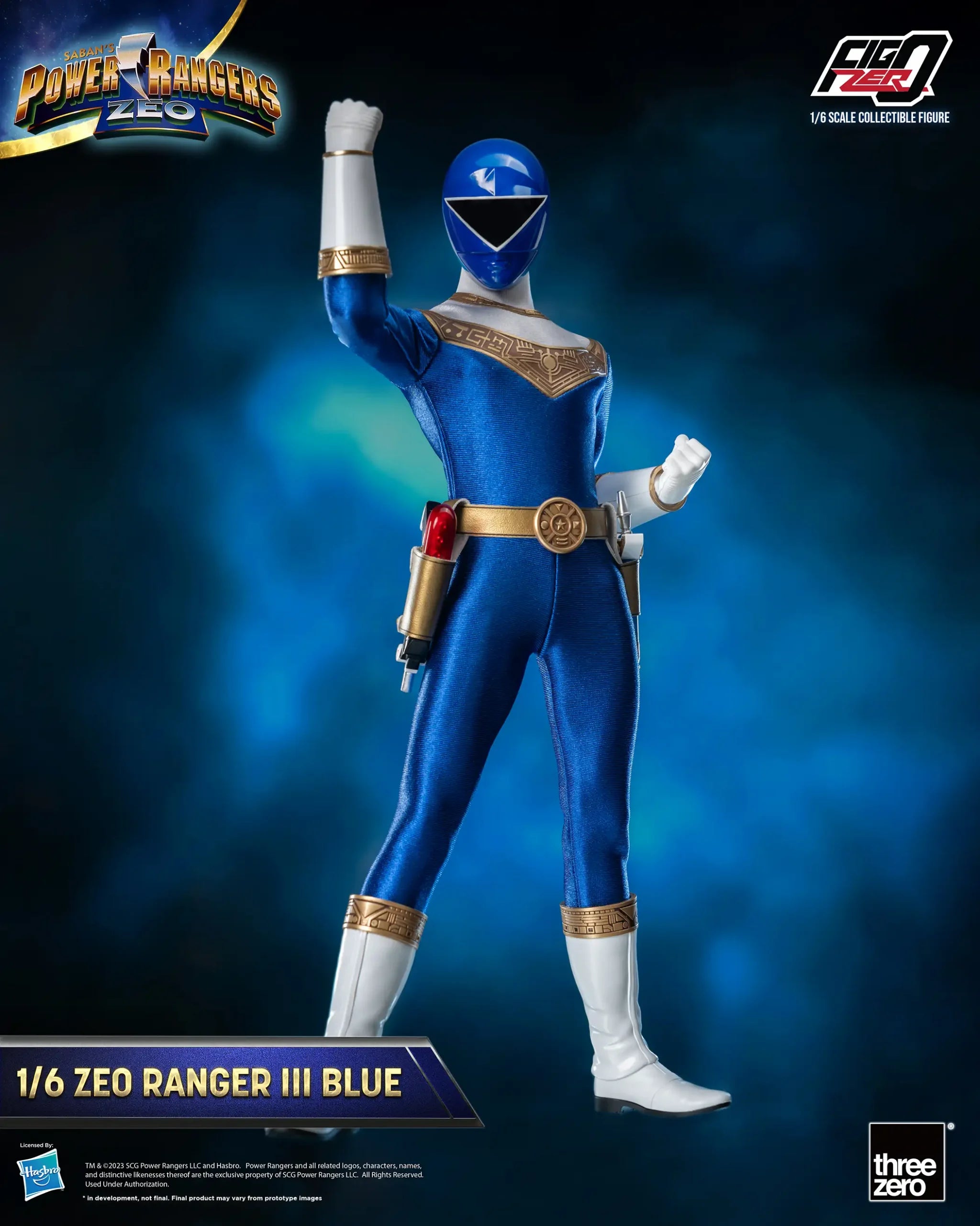 PRE-ORDER threezero - FigZero - Power Rangers Zeo - Zeo Ranger III Blue 1/6