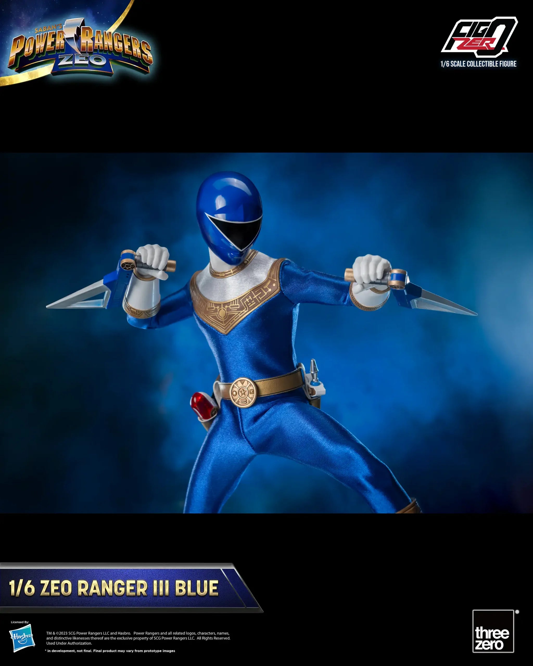 PRE-ORDER threezero - FigZero - Power Rangers Zeo - Zeo Ranger III Blue 1/6