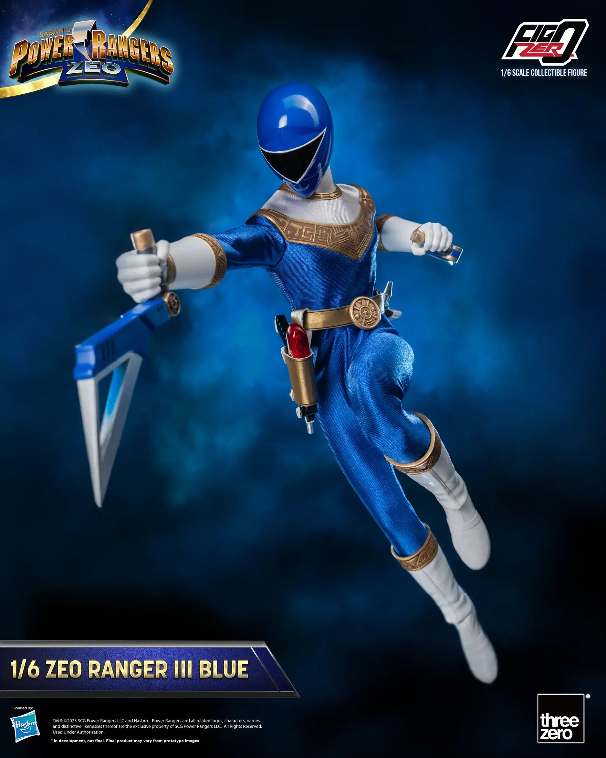 PRE-ORDER threezero - FigZero - Power Rangers Zeo - Zeo Ranger III Blue 1/6