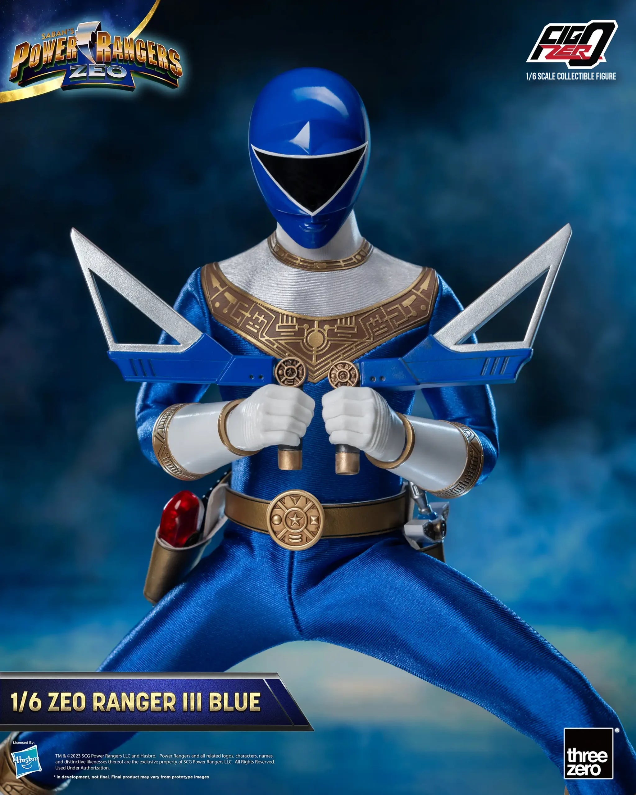 PRE-ORDER threezero - FigZero - Power Rangers Zeo - Zeo Ranger III Blue 1/6