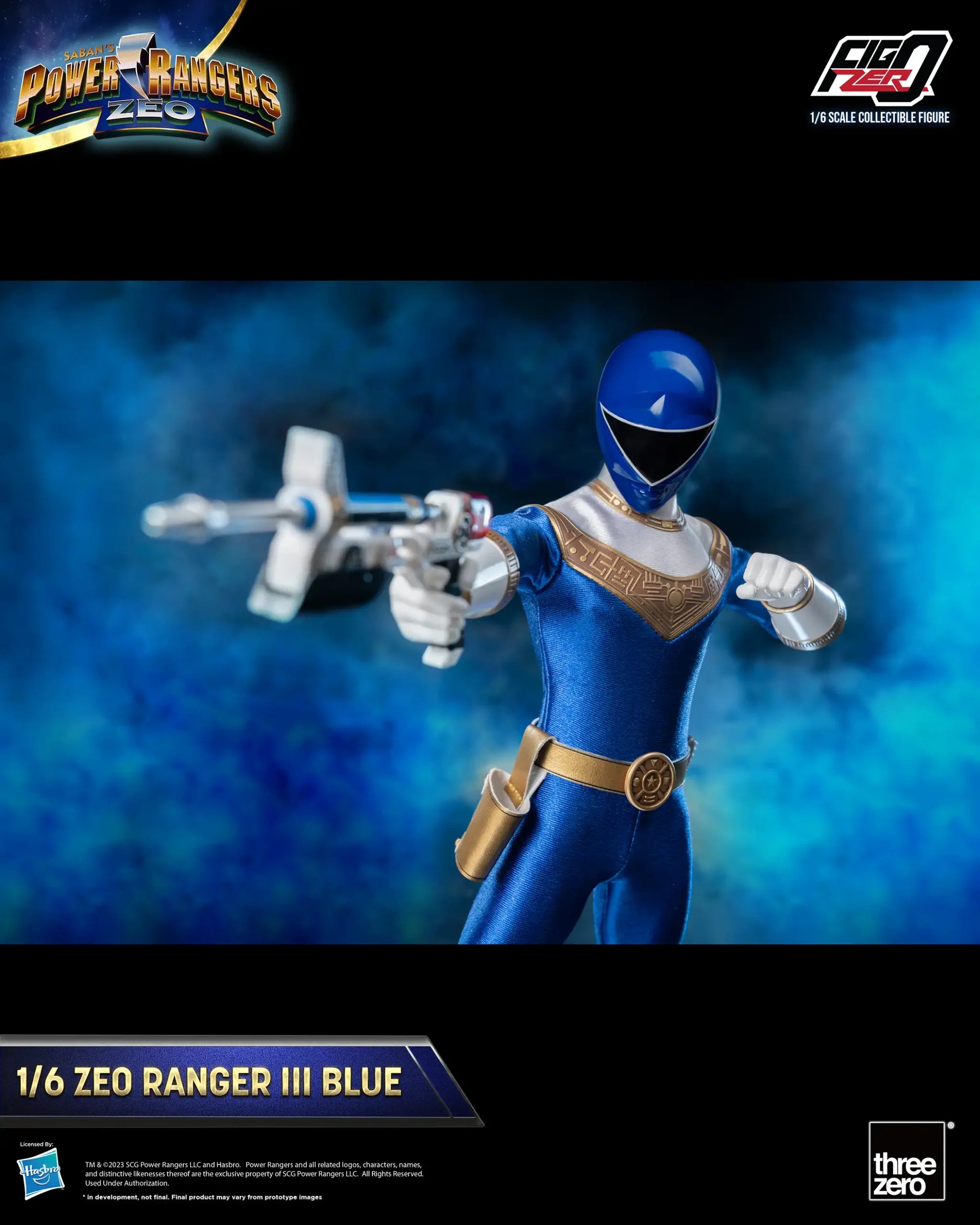 PRE-ORDER threezero - FigZero - Power Rangers Zeo - Zeo Ranger III Blue 1/6