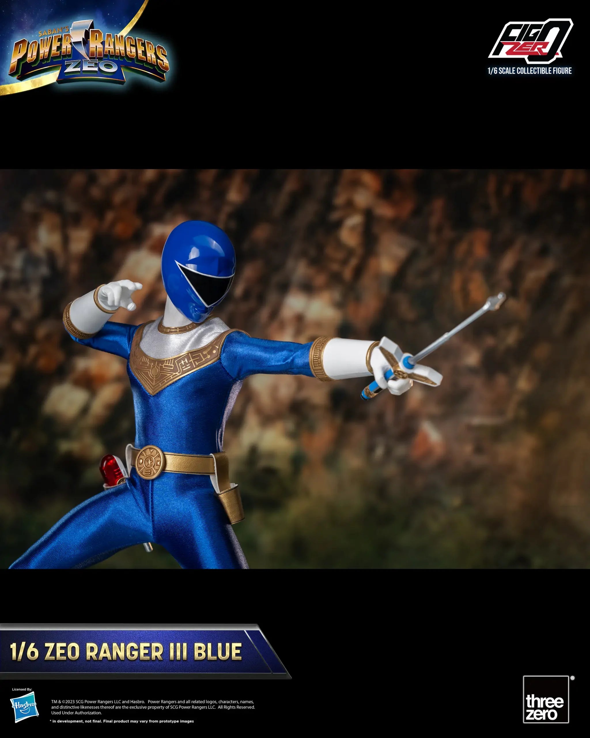 PRE-ORDER threezero - FigZero - Power Rangers Zeo - Zeo Ranger III Blue 1/6
