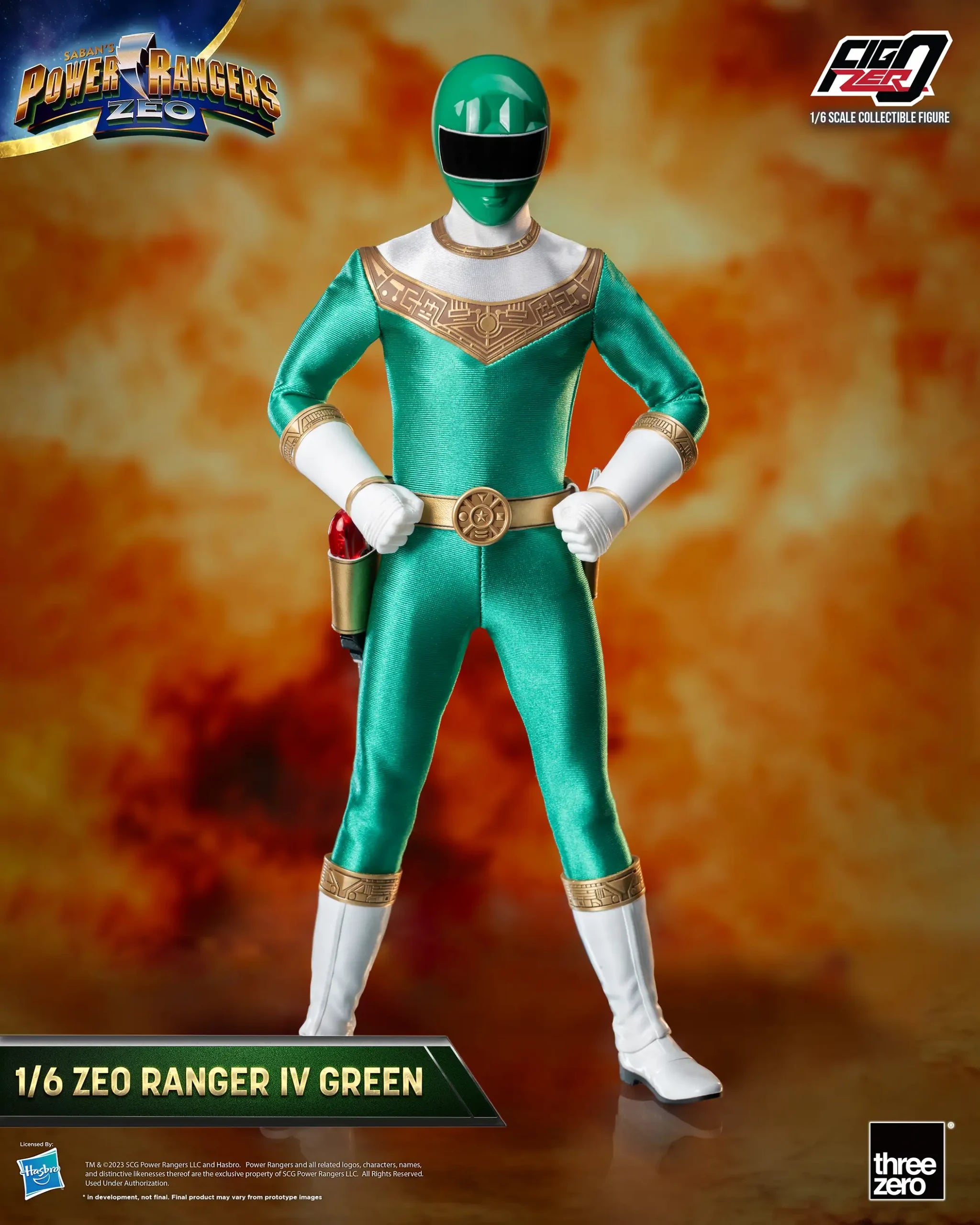 PRE-ORDER threezero - FigZero - Power Rangers Zeo - Zeo Ranger IV Green 1/6