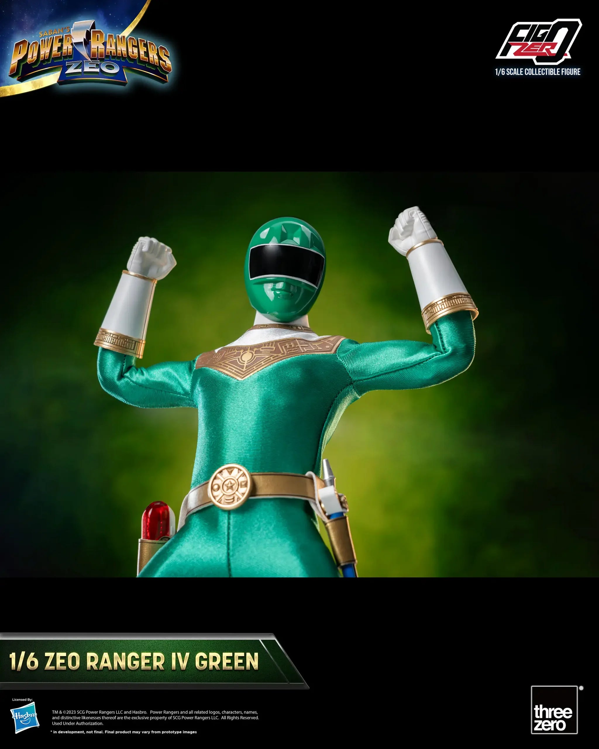 PRE-ORDER threezero - FigZero - Power Rangers Zeo - Zeo Ranger IV Green 1/6