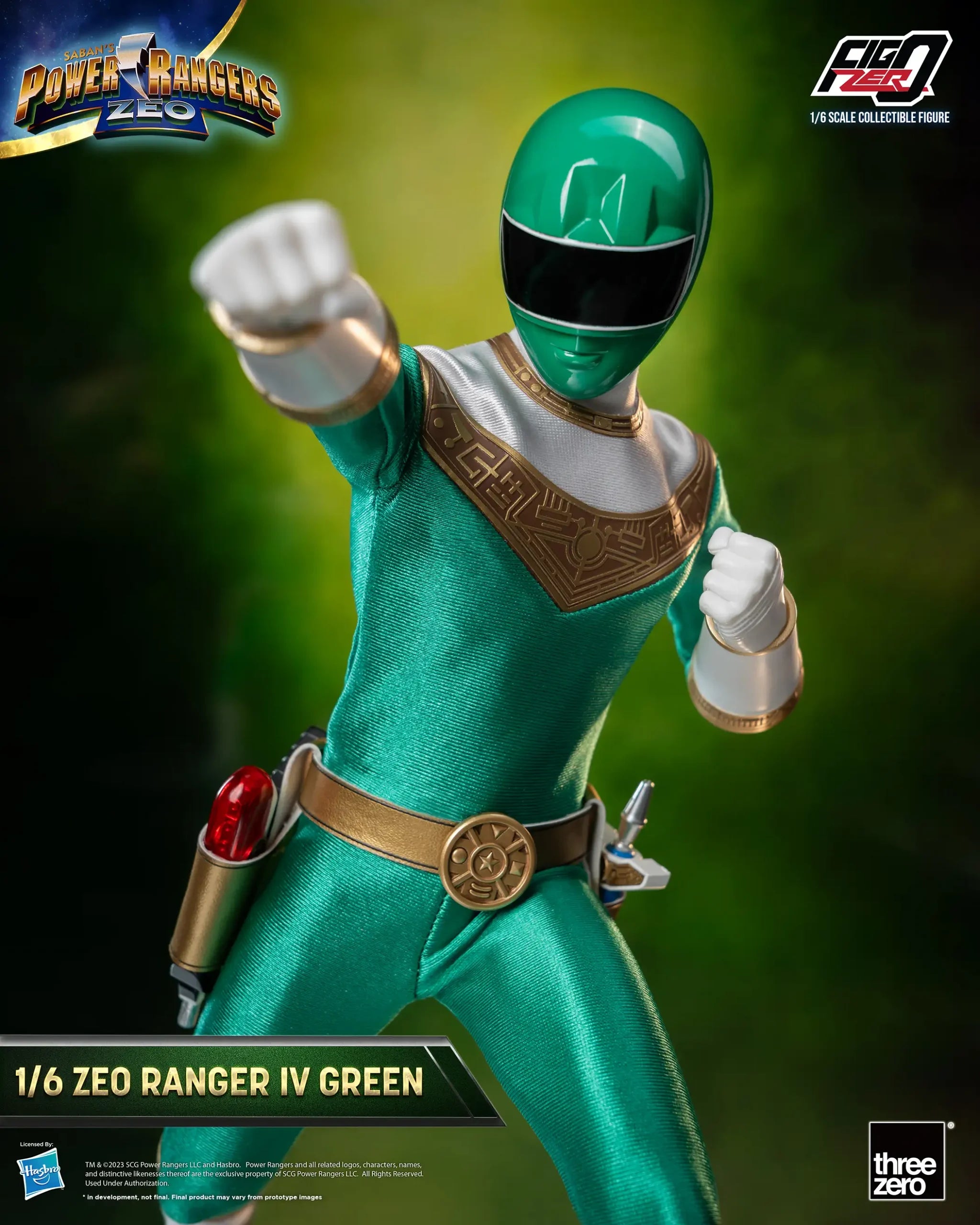 PRE-ORDER threezero - FigZero - Power Rangers Zeo - Zeo Ranger IV Green 1/6