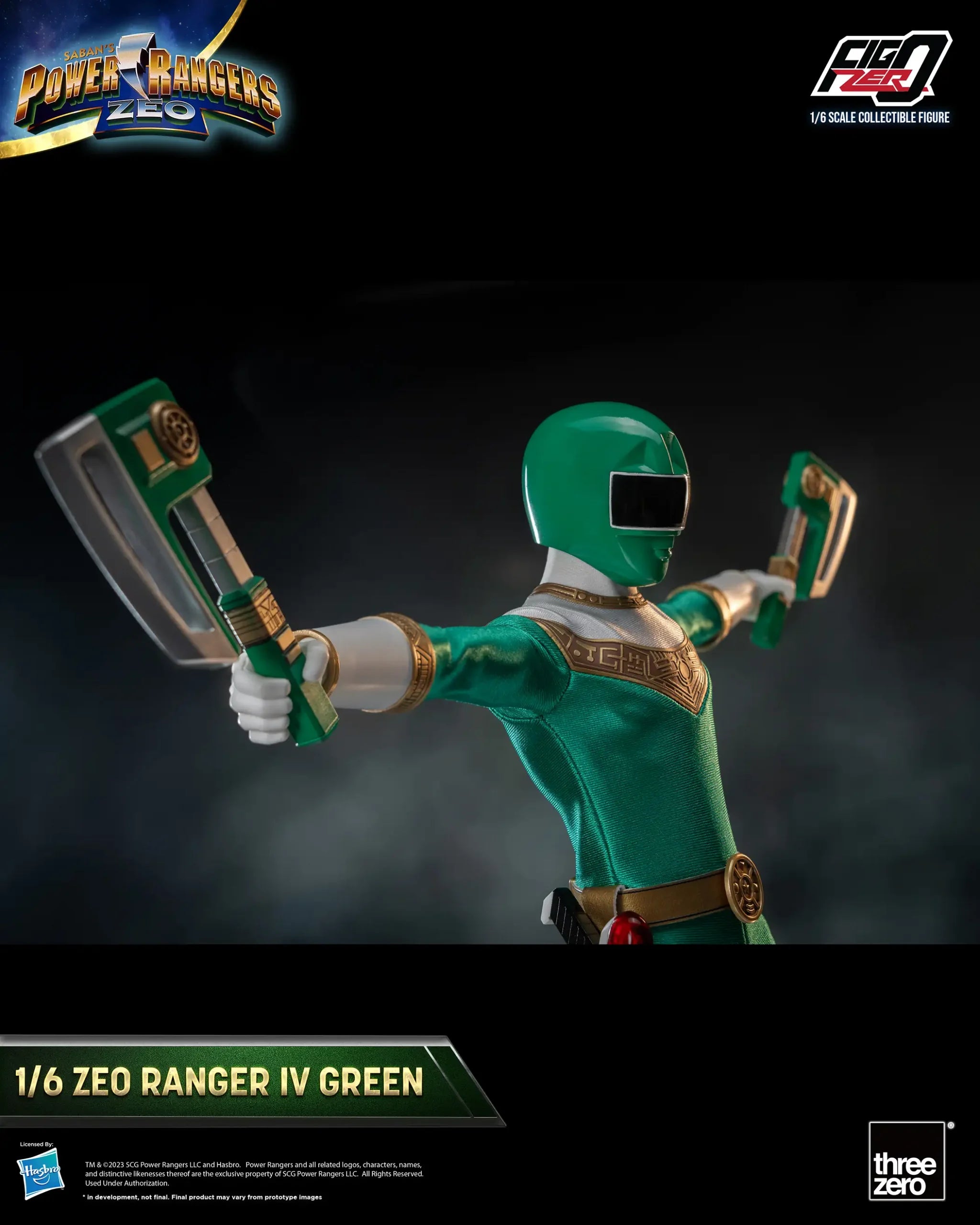 PRE-ORDER threezero - FigZero - Power Rangers Zeo - Zeo Ranger IV Green 1/6