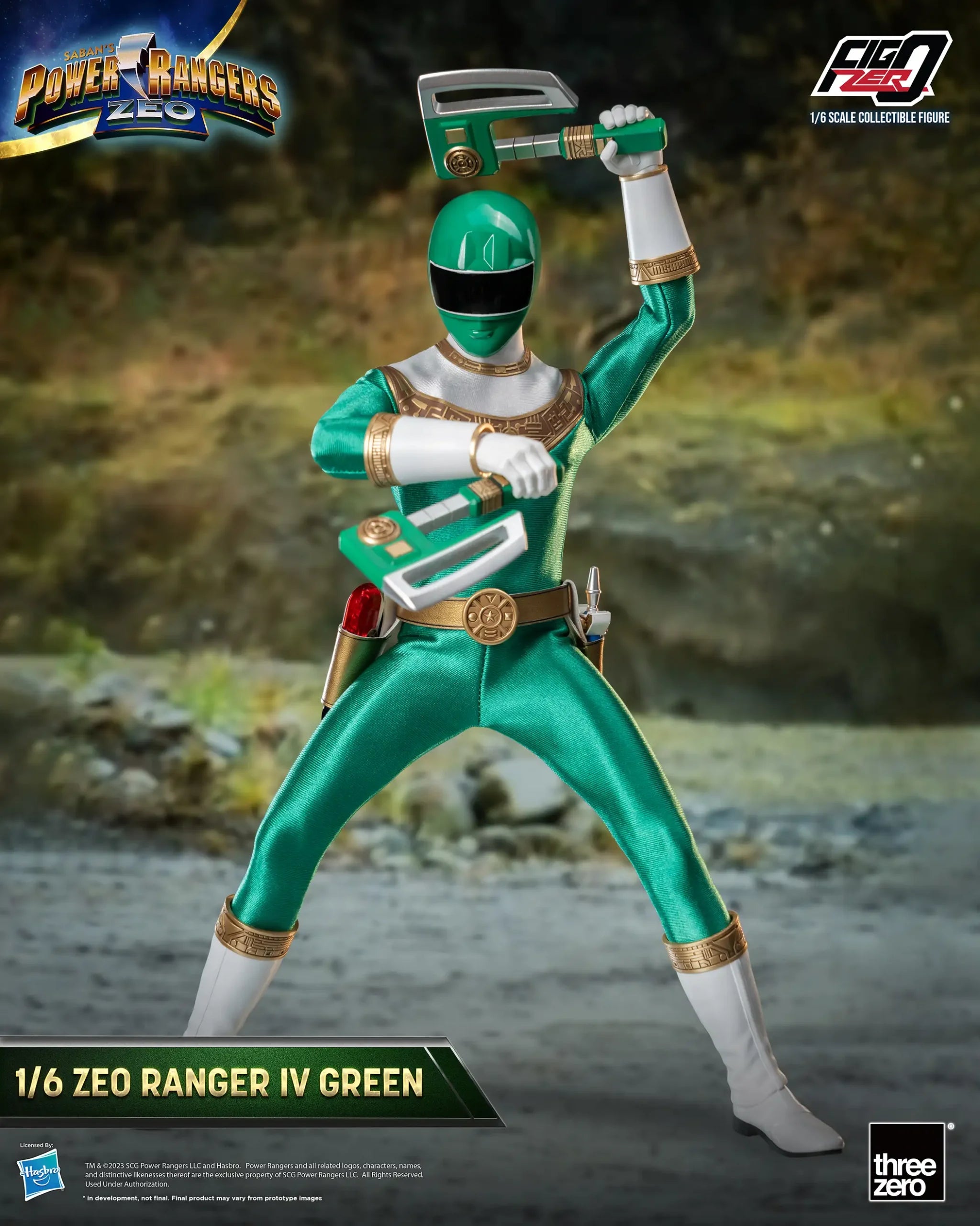 PRE-ORDER threezero - FigZero - Power Rangers Zeo - Zeo Ranger IV Green 1/6