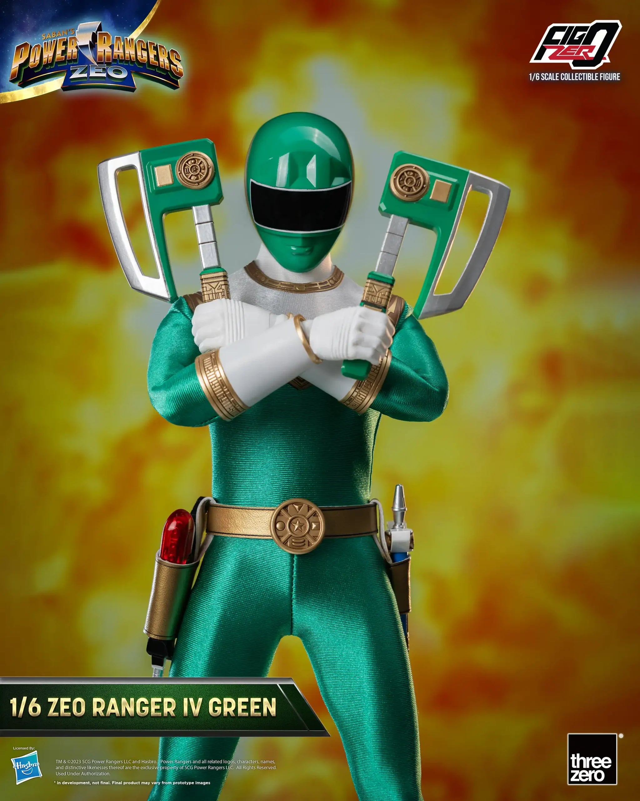 PRE-ORDER threezero - FigZero - Power Rangers Zeo - Zeo Ranger IV Green 1/6