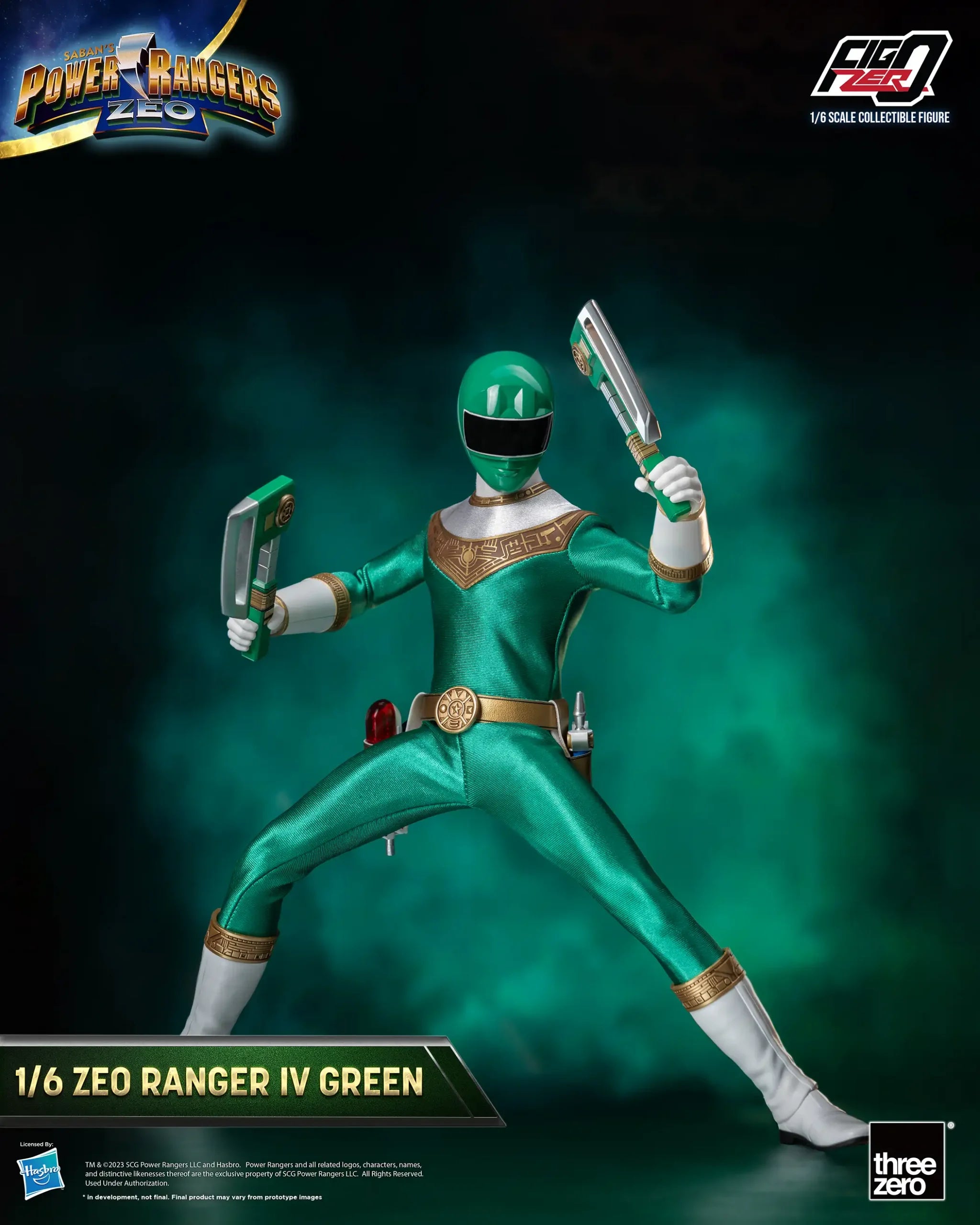 PRE-ORDER threezero - FigZero - Power Rangers Zeo - Zeo Ranger IV Green 1/6